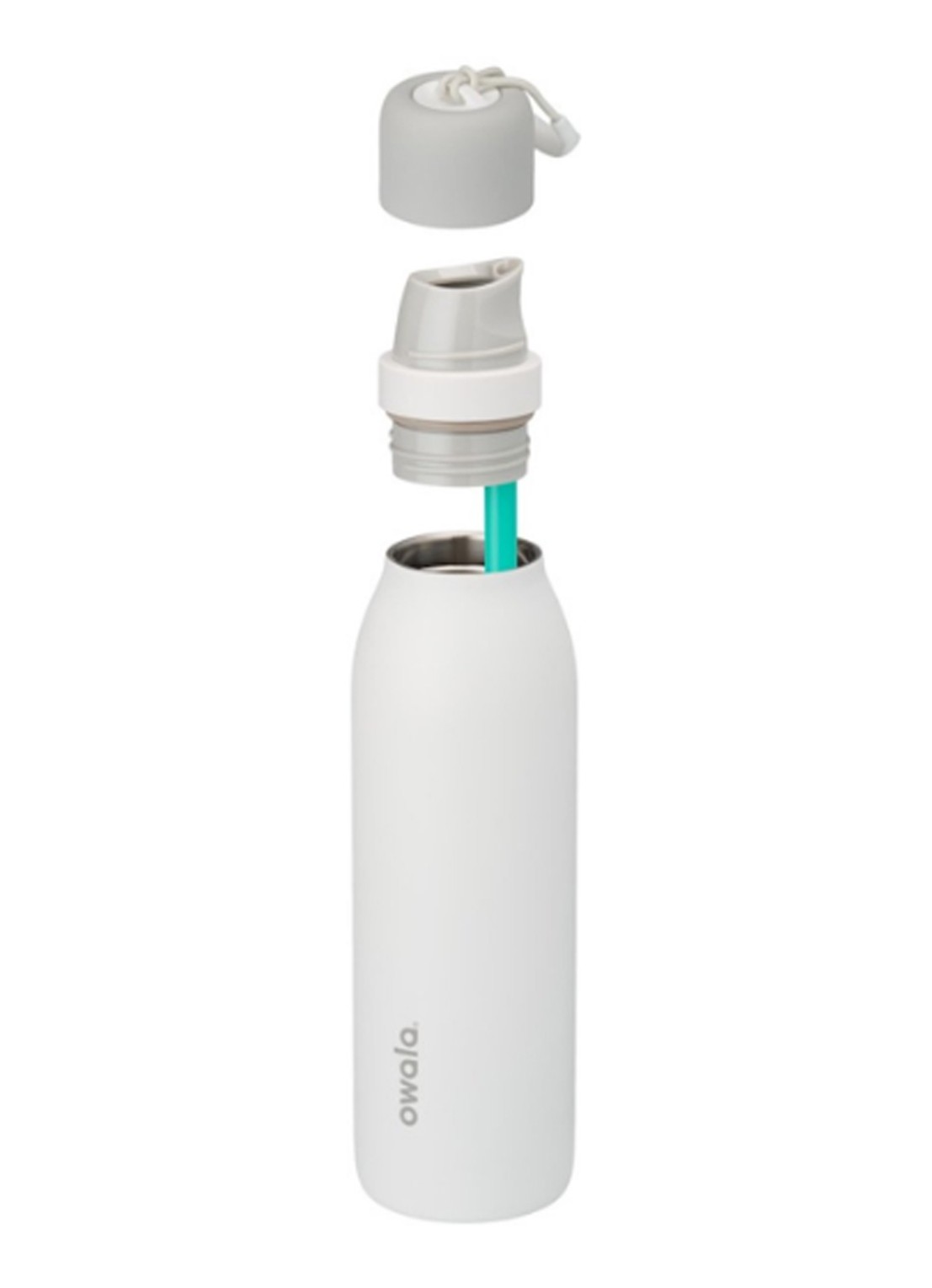 Owala FreeSip Twist waterfles 53 cl - voorkant 2 gebroken wit