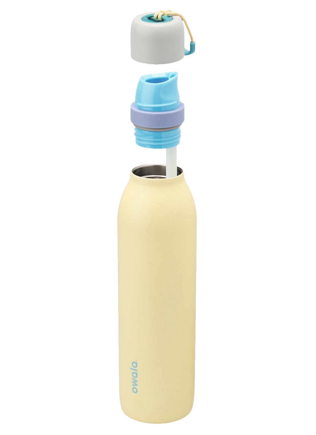Owala FreeSip Twist waterfles 71 cl - voorkant 2 lichtgeel