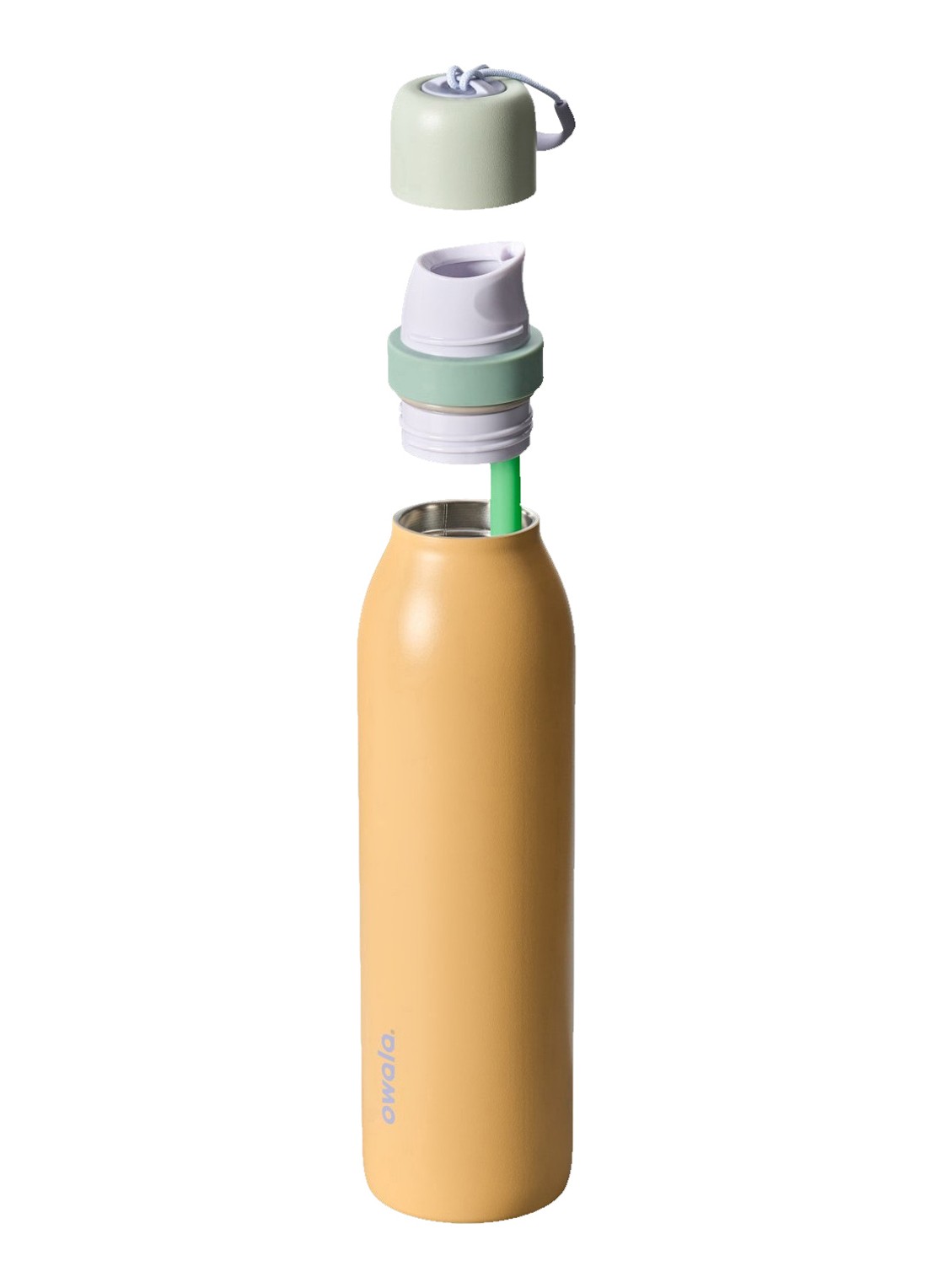 Owala FreeSip Twist waterfles 71 cl - voorkant 2 geel