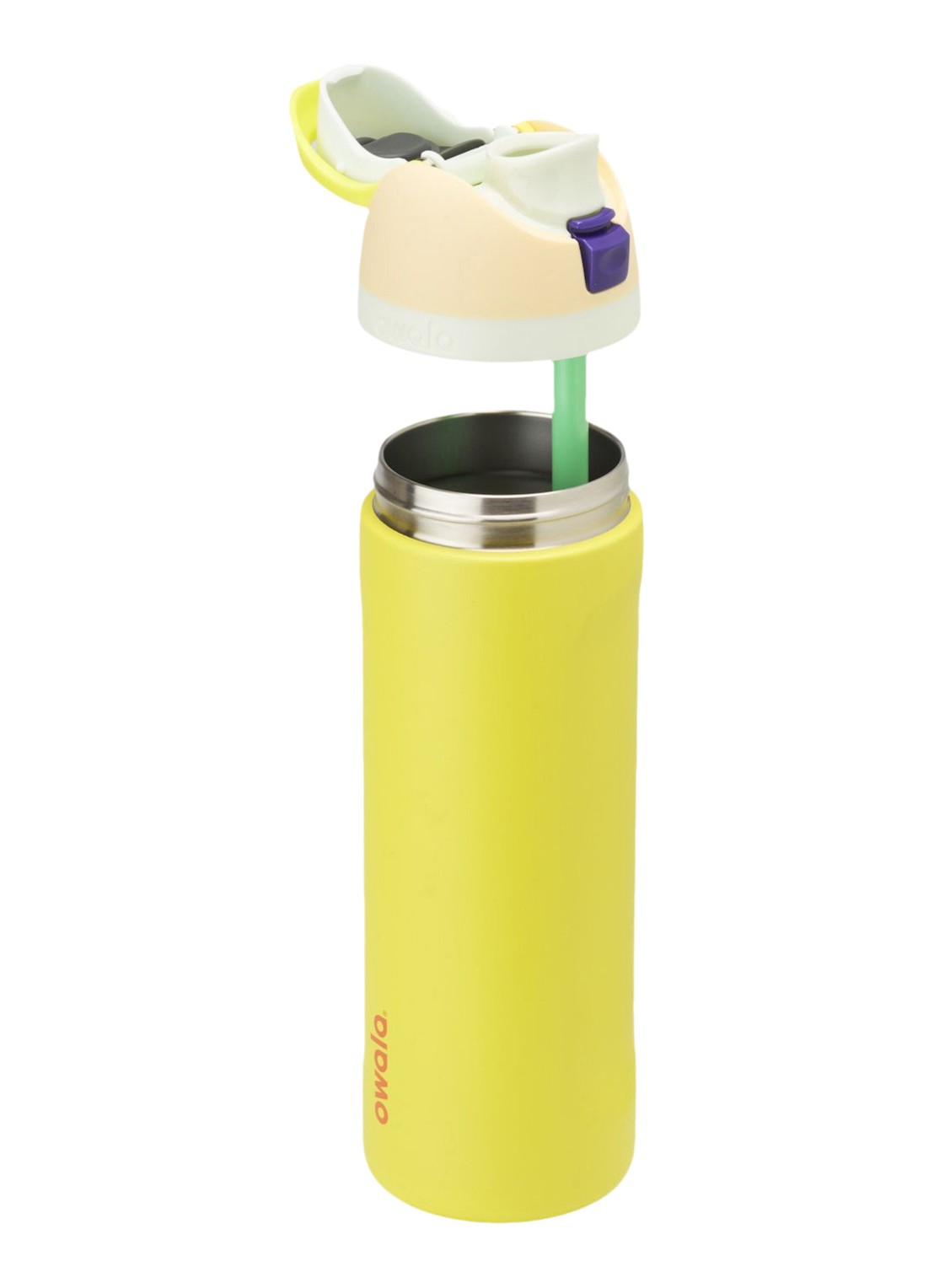 Owala FreeSip waterfles 71 cl - voorkant 2 citroengeel