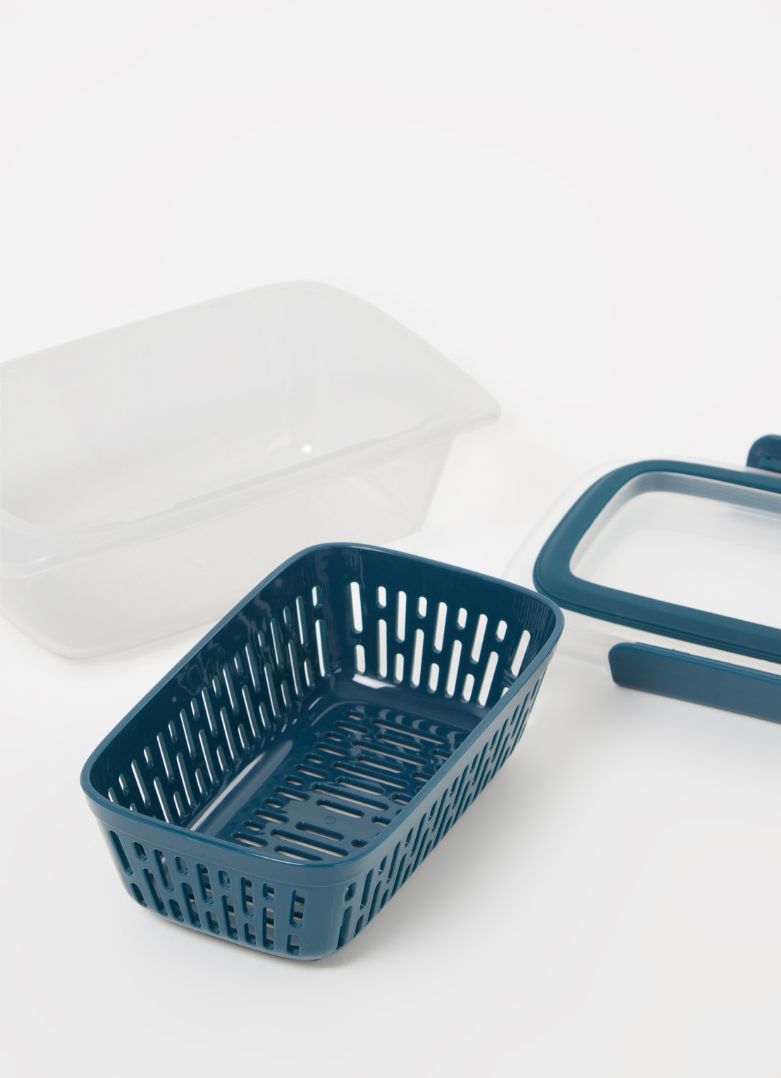 Oxo Prep & Go fruitbakje met vergiet 450 ml - detail wit