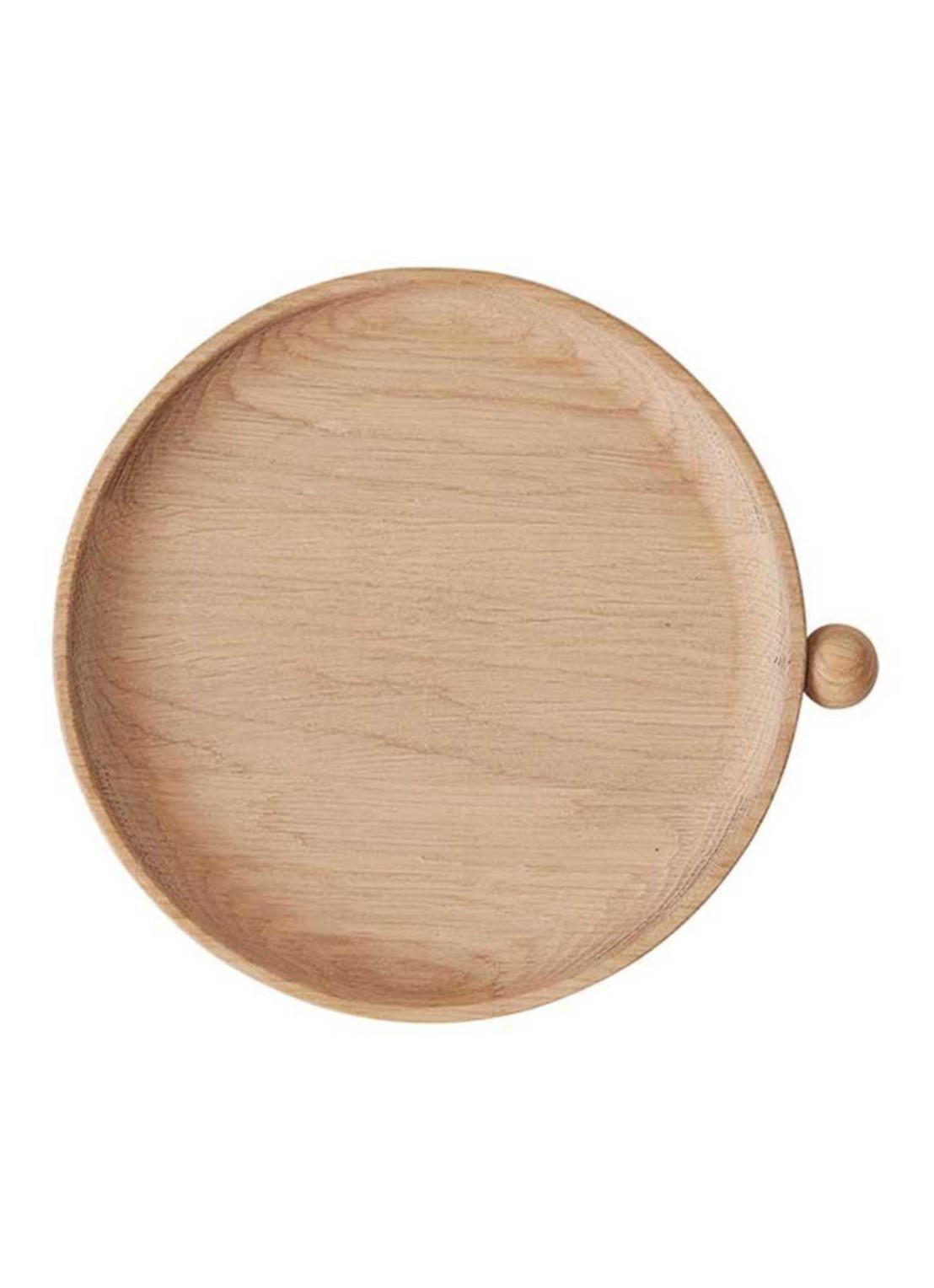 OYOY Inka dienblad Ø20 cm - voorkant bruin