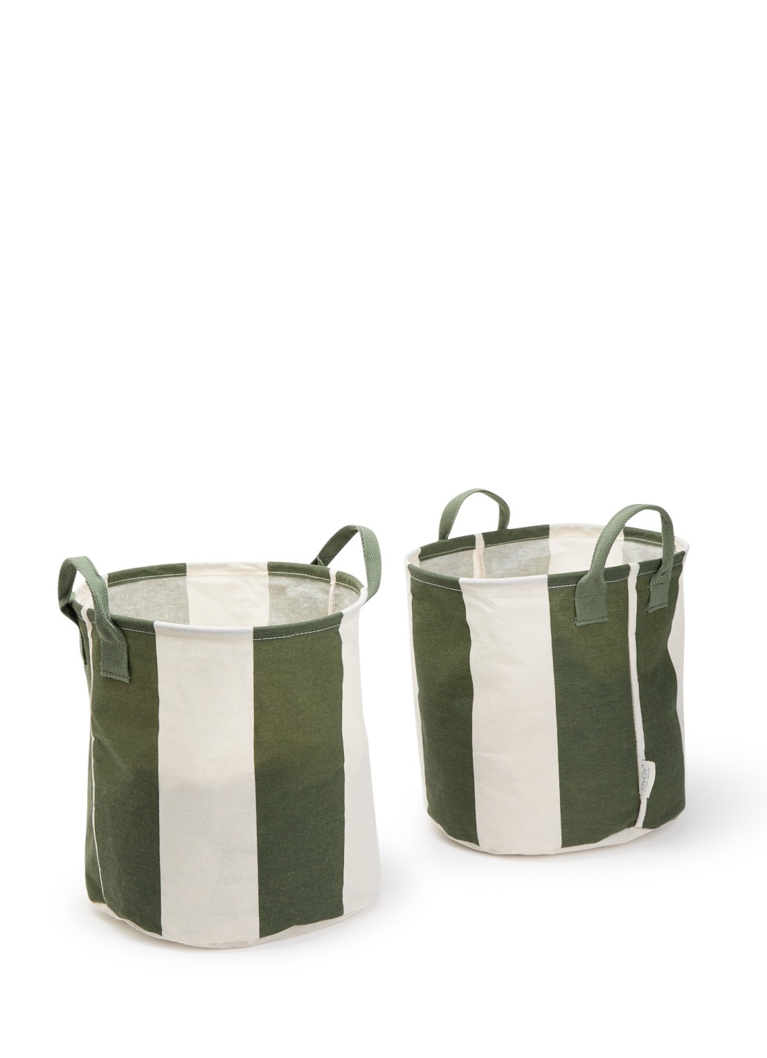 OYOY Living Design Kara mand set van 2 - voorkant bronsgroen