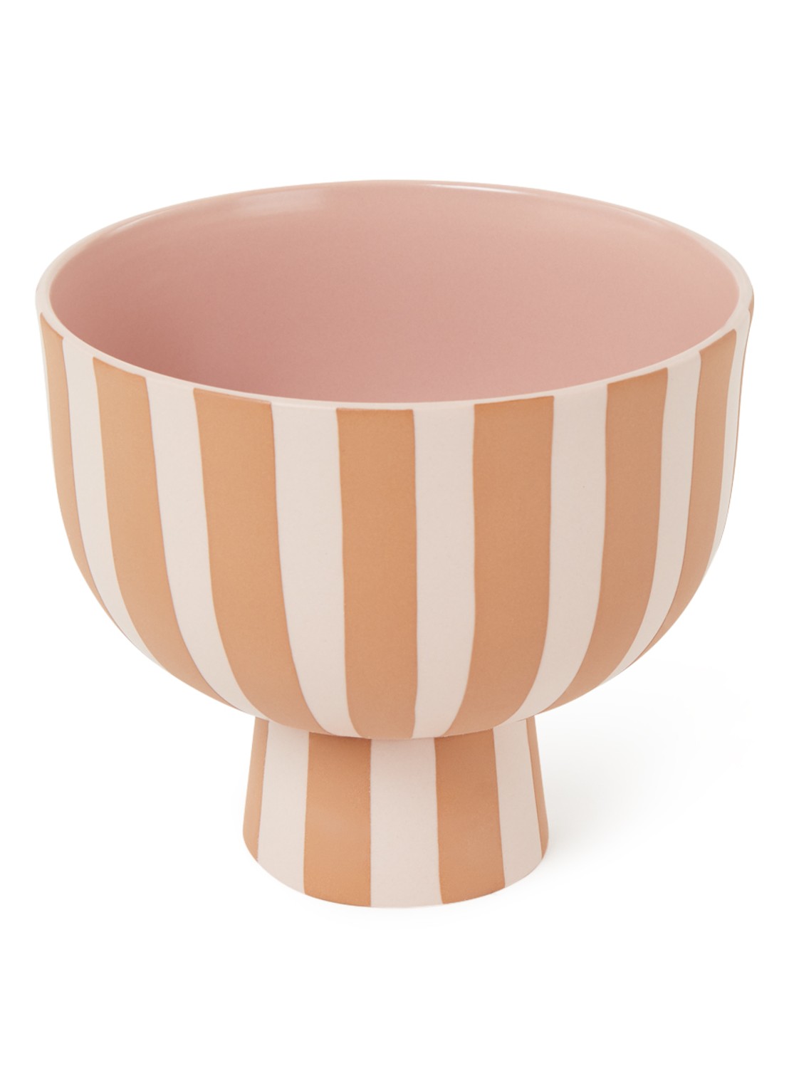 OYOY Living Design Toppu schaal op voet 15 cm - voorkant roze