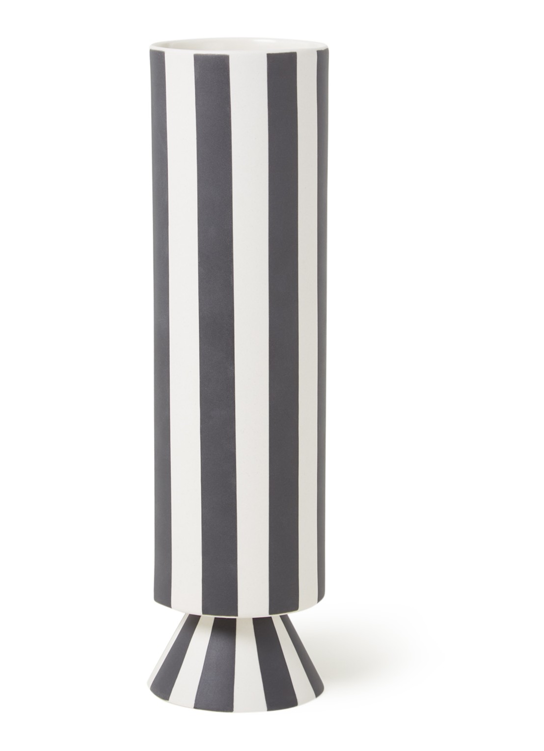 OYOY Living Design Toppu vaas 31 cm - voorkant zwart