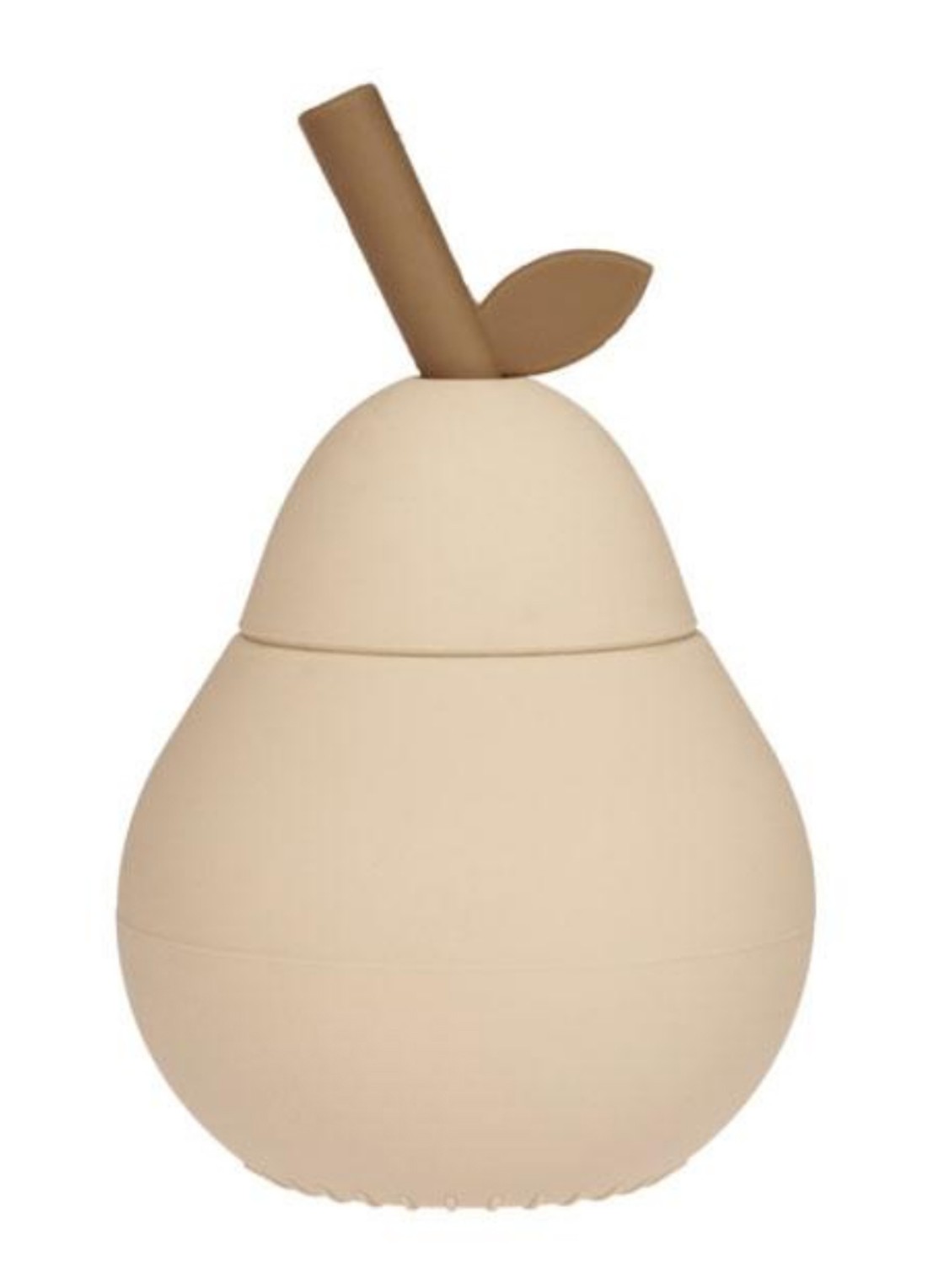 OYOY Pear drinkfles siliconen - voorkant beige