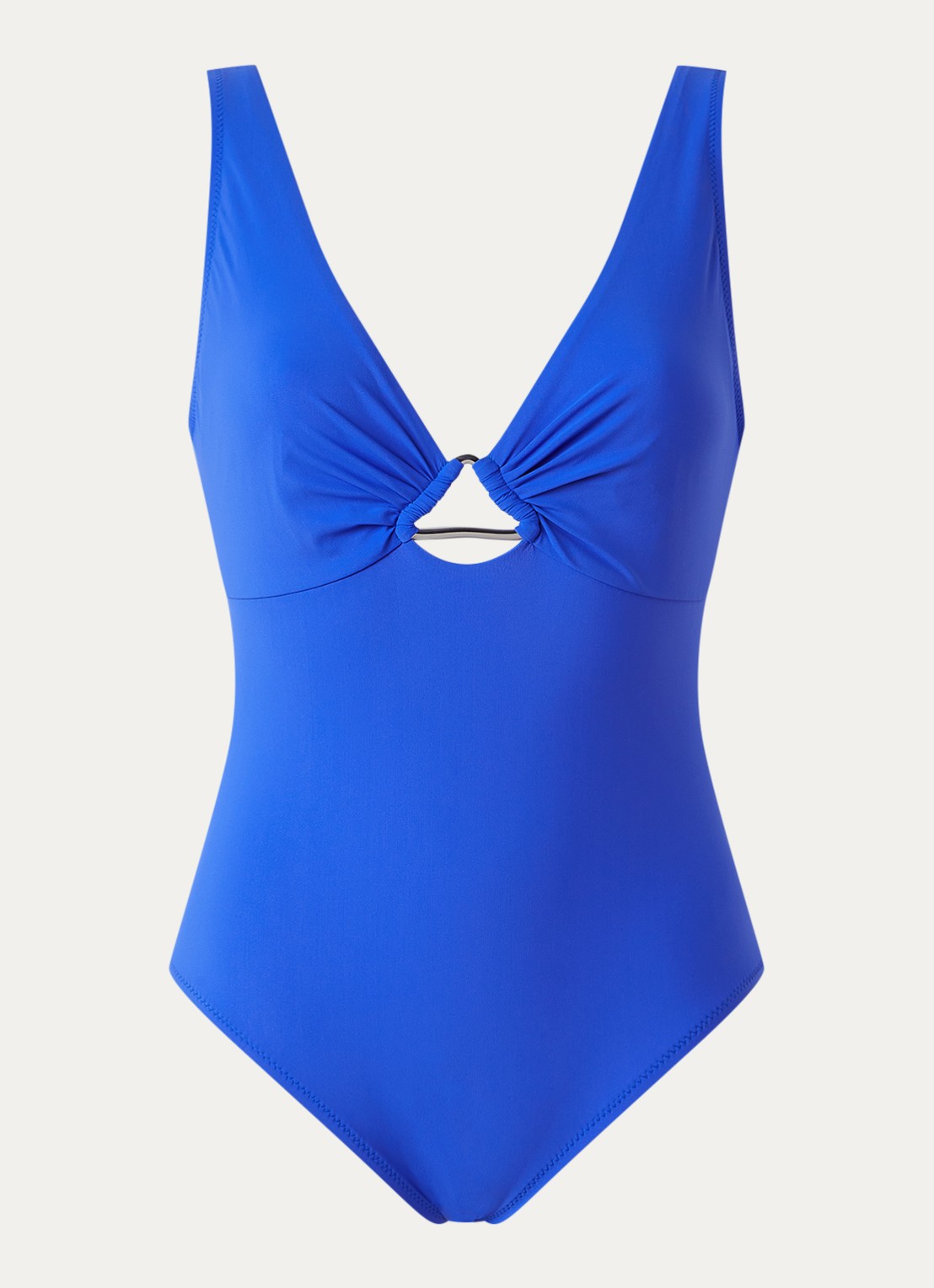 Pain de Sucre Delle 61 plunge badpak met rugdecolleté - voorkant 4 kobaltblauw