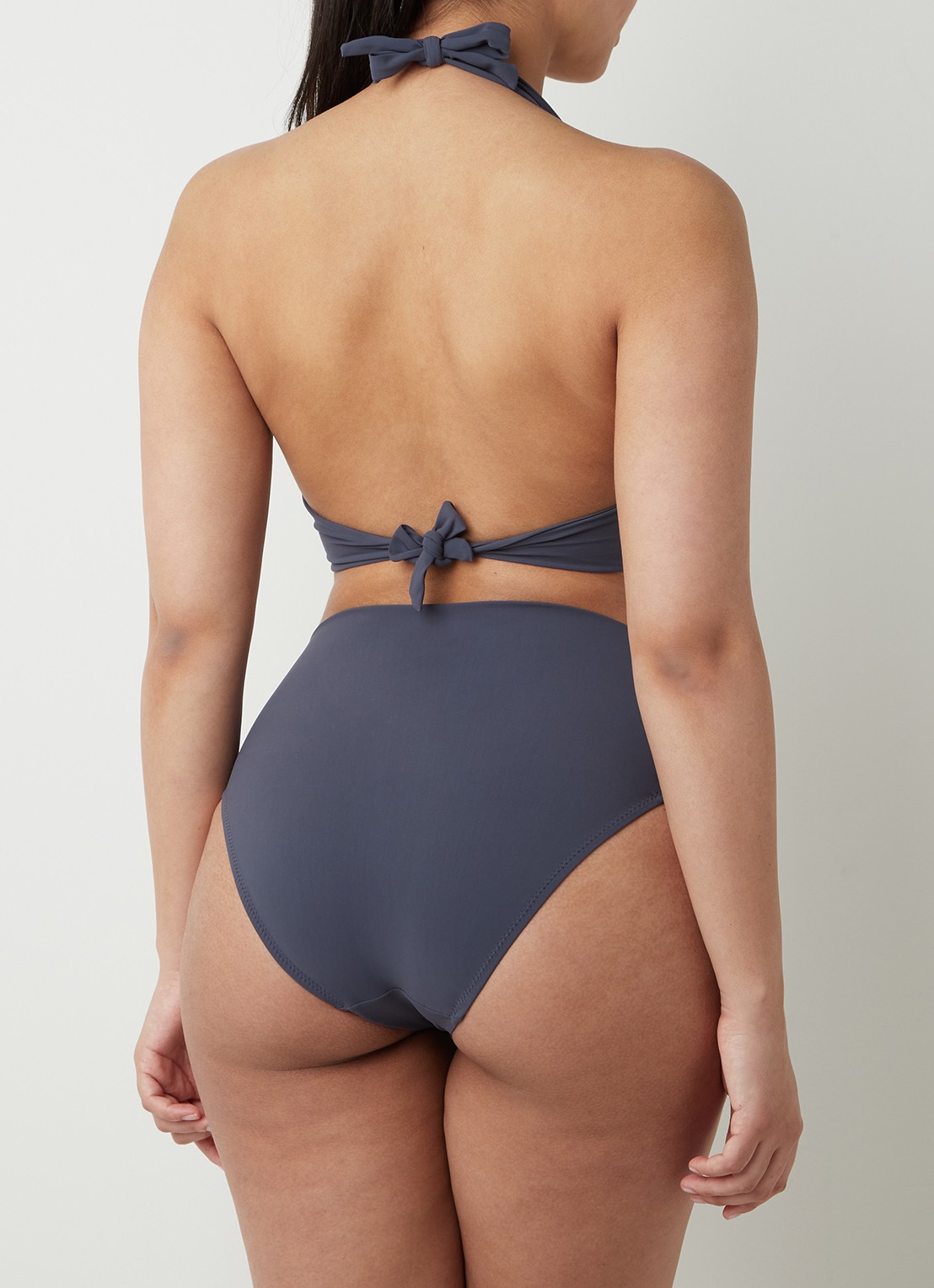 Pain de Sucre Fabia halter bikinitop met beugel - achterkant 3 antraciet