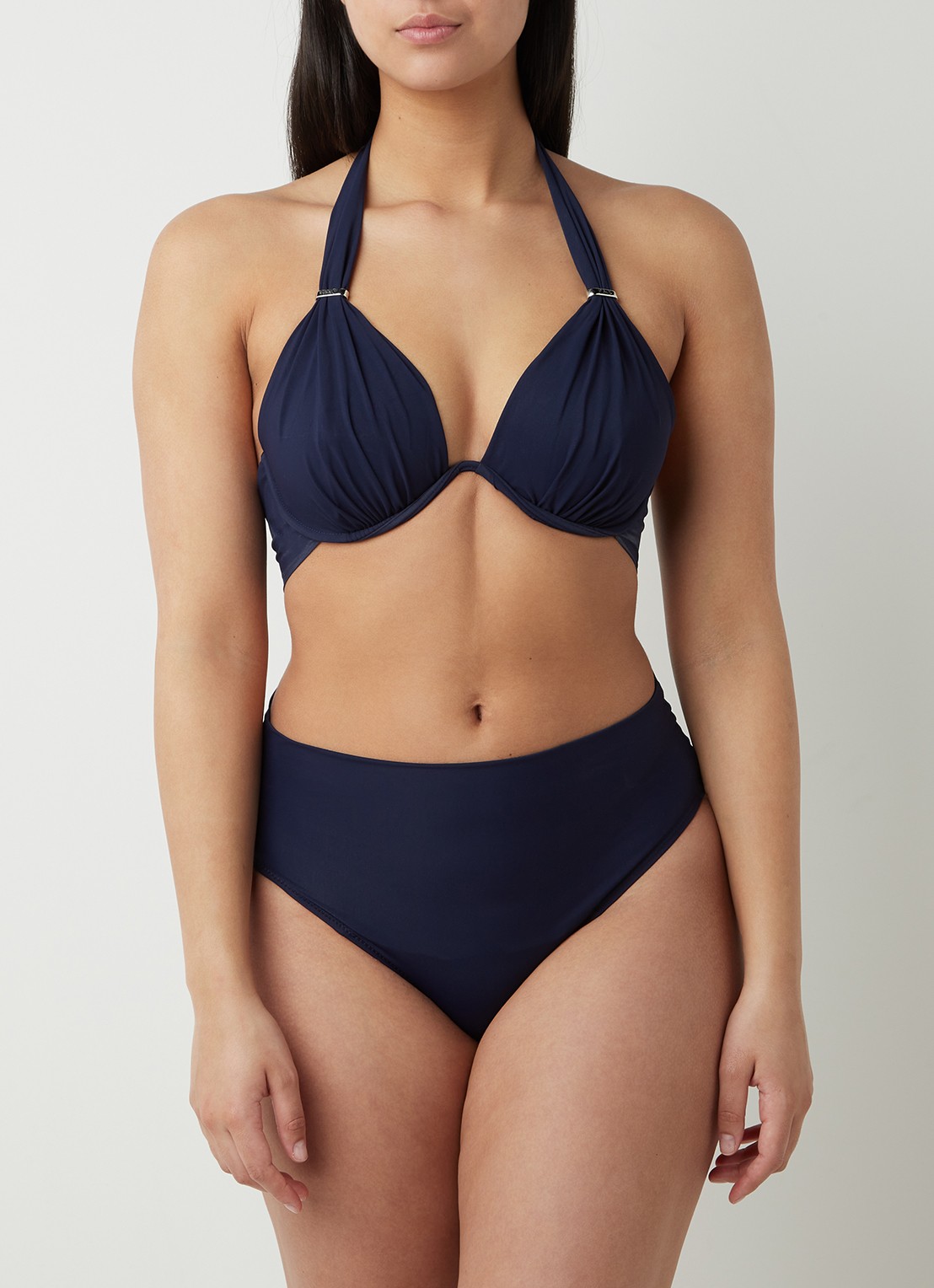 Pain de Sucre Fabia halter bikinitop met beugel - voorkant 2 blauw