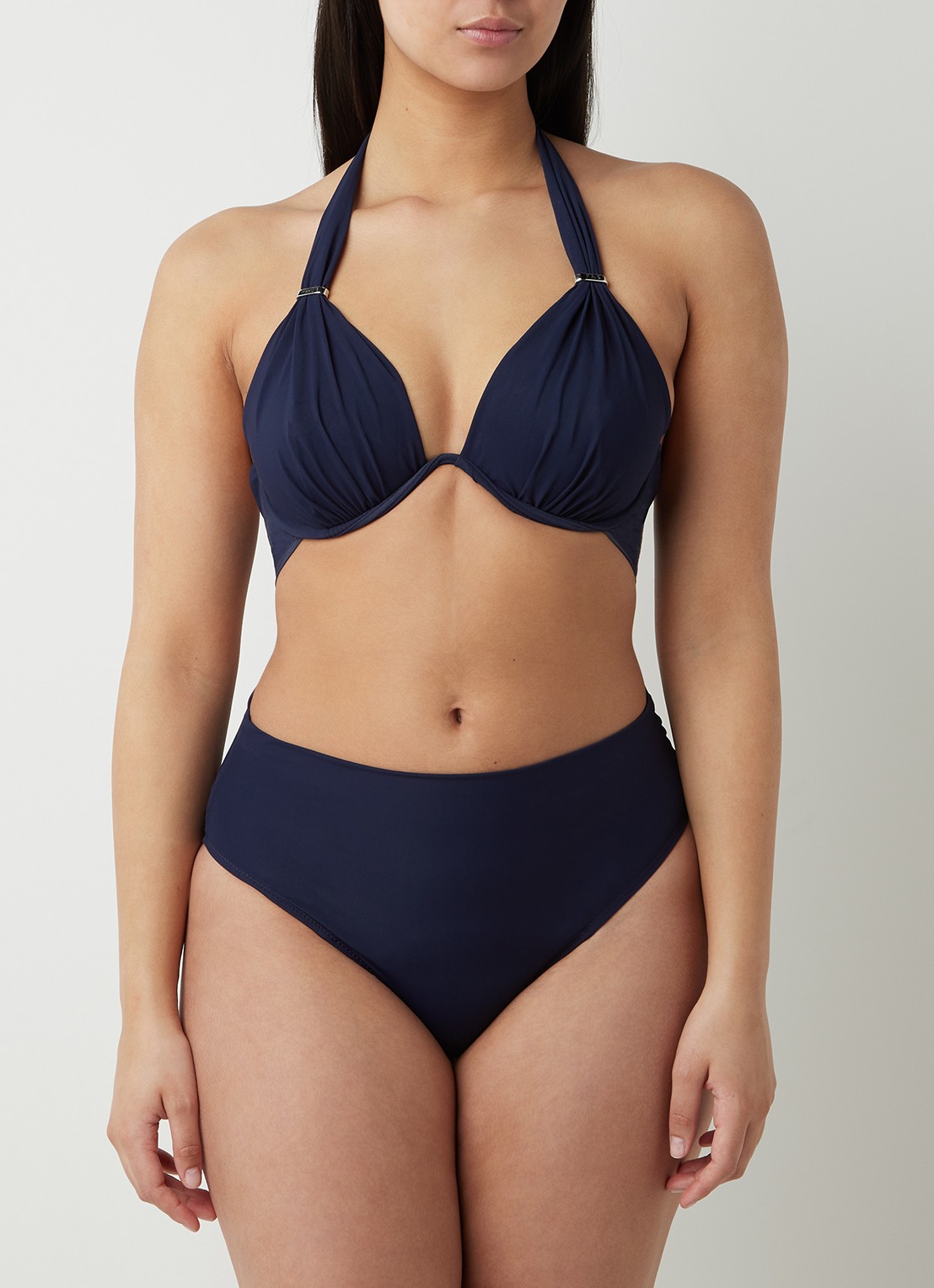 Pain de Sucre Tabago high waisted bikinislip - voorkant 3 blauw