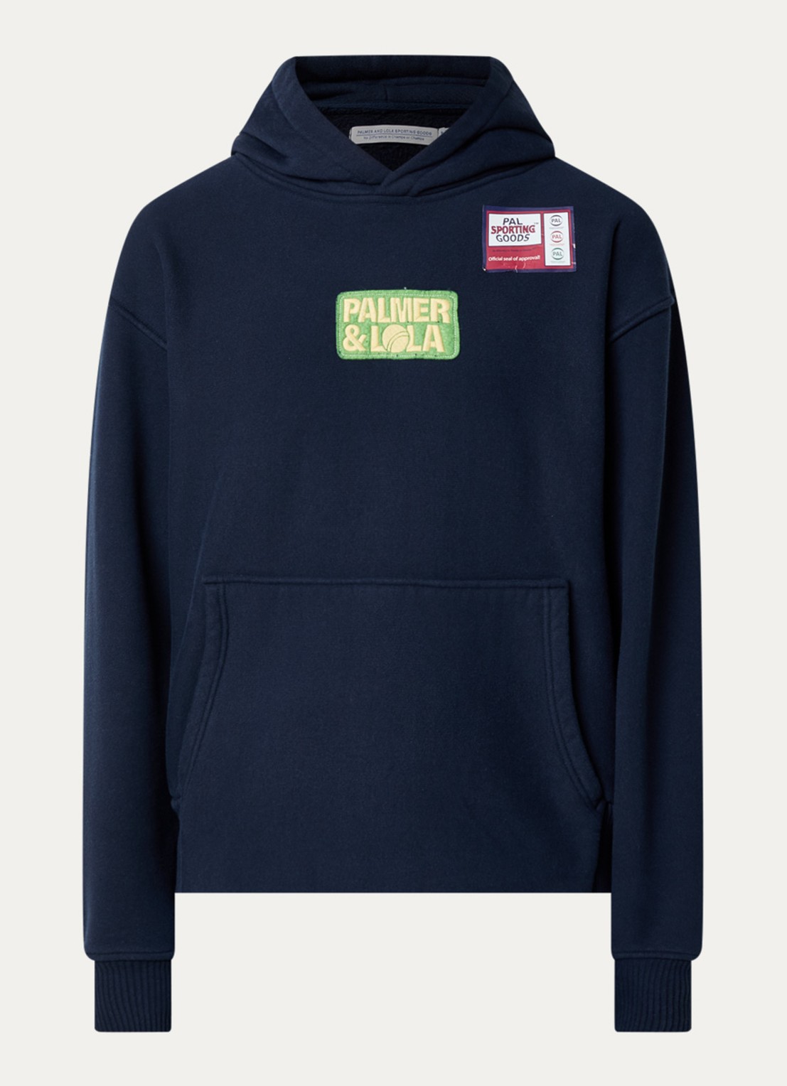 PAL Sporting Goods Duck hoodie met logo- en backprint - voorkant 4 donkerblauw