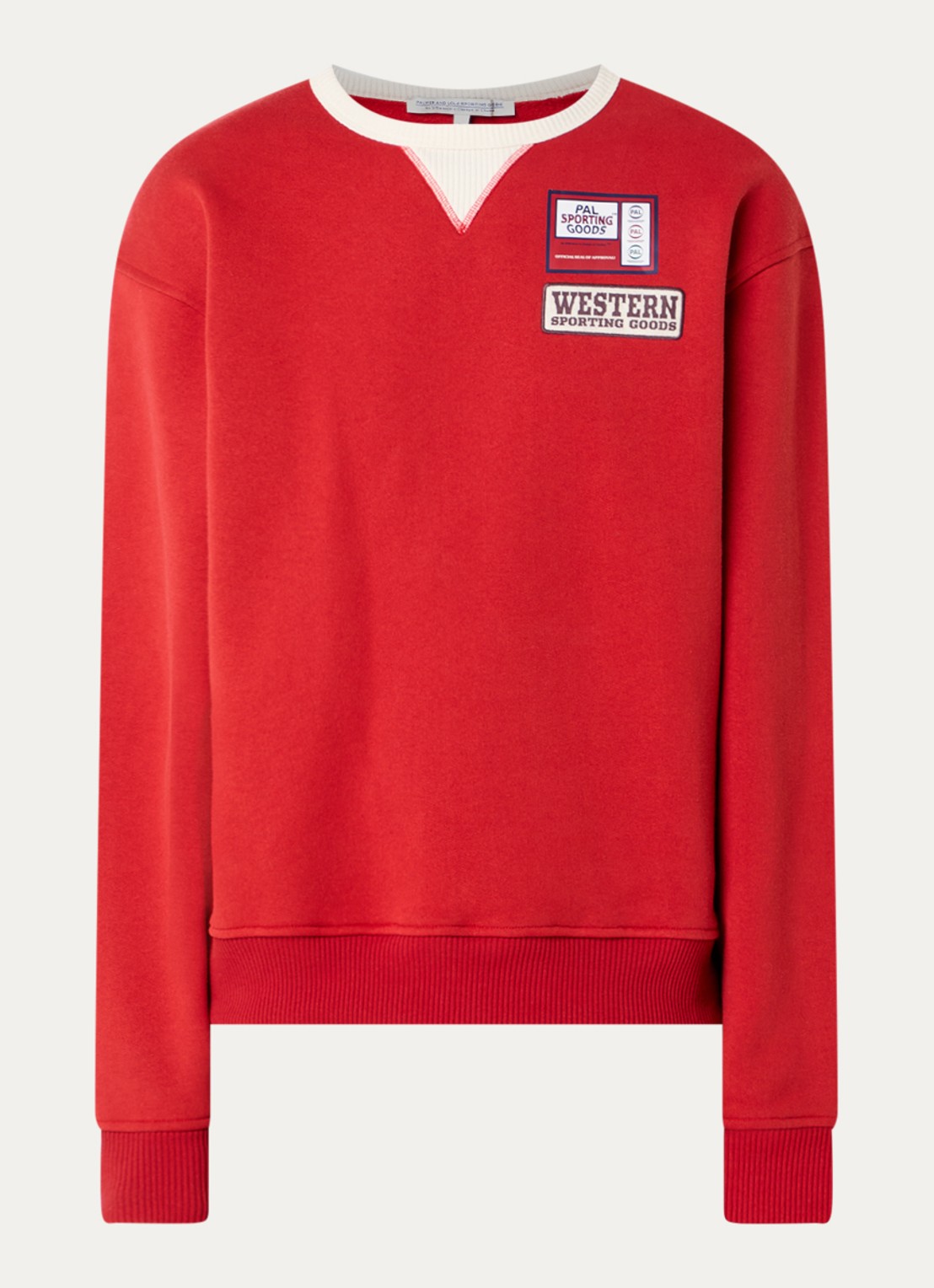 PAL Sporting Goods Gallop sweater met logo- en backprint - voorkant rood