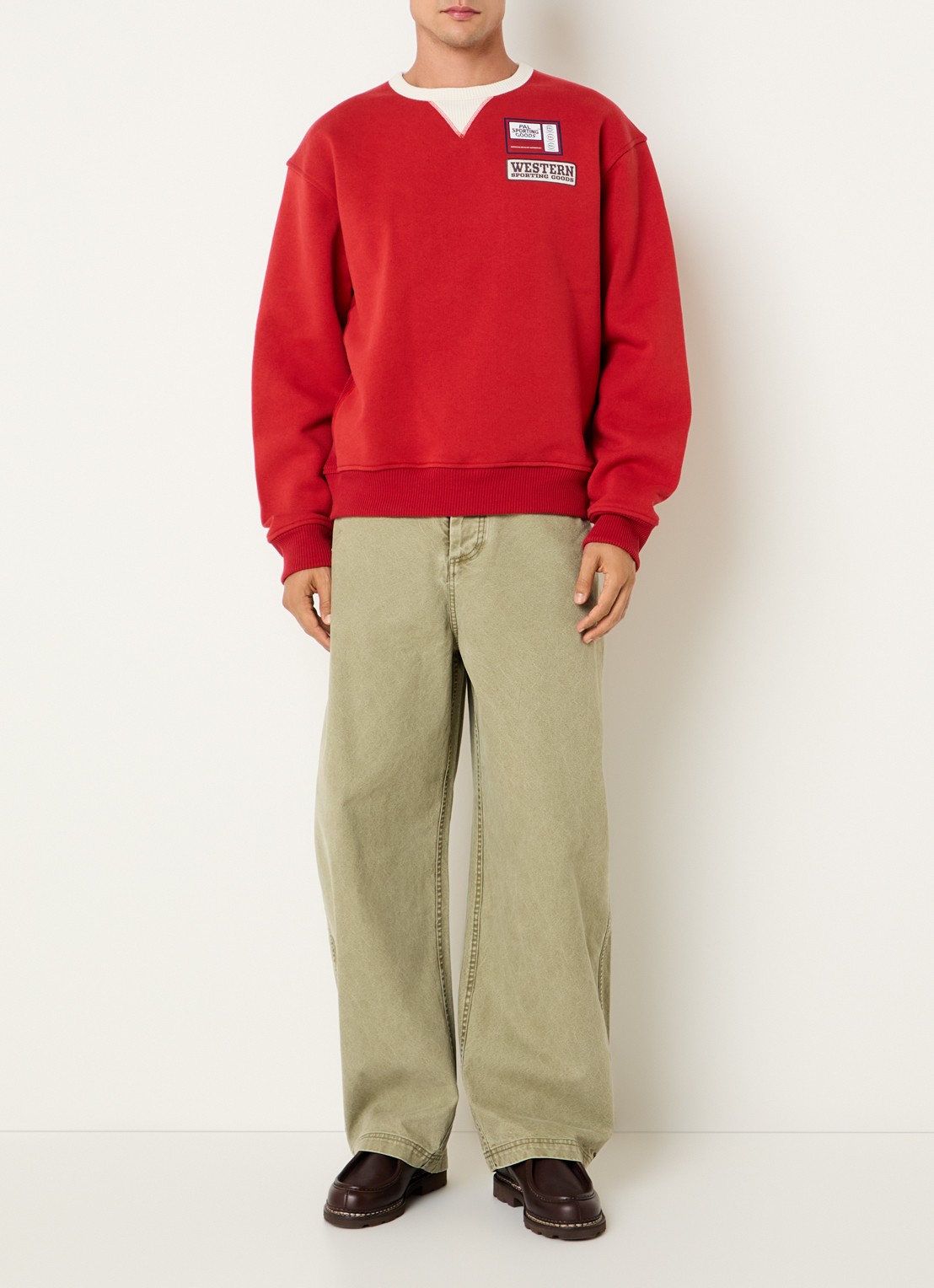 PAL Sporting Goods Gallop sweater met logo- en backprint - voorkant 2 rood