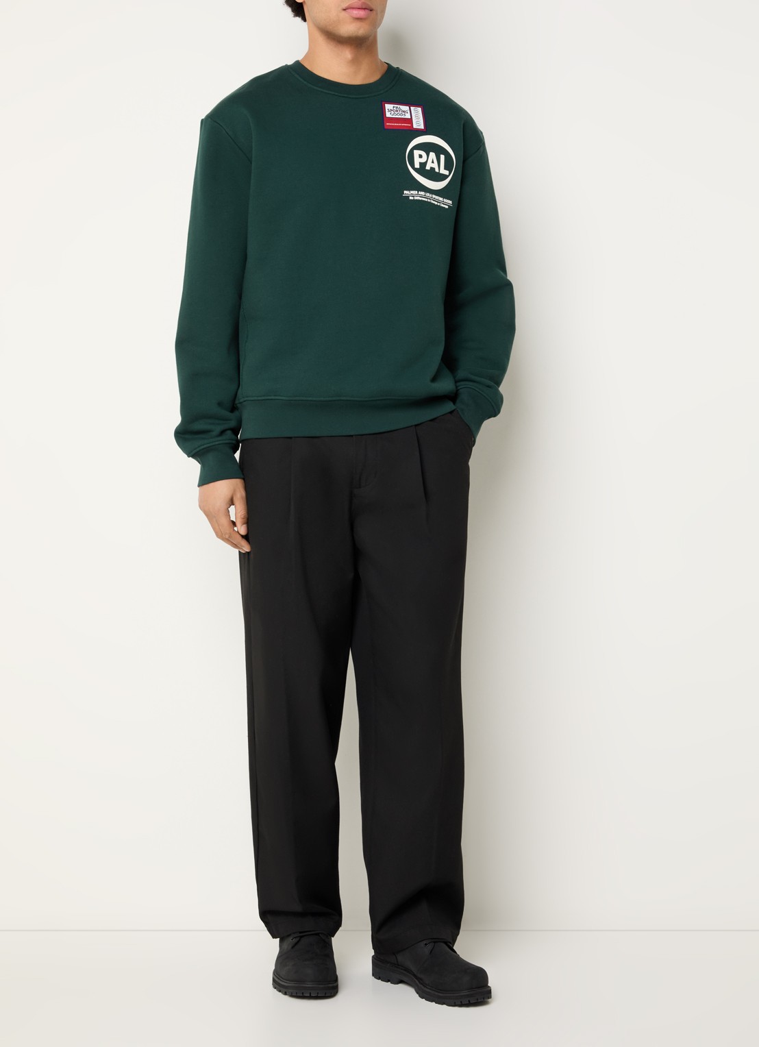 PAL Sporting Goods Game sweater met logoprint - voorkant 3 groen