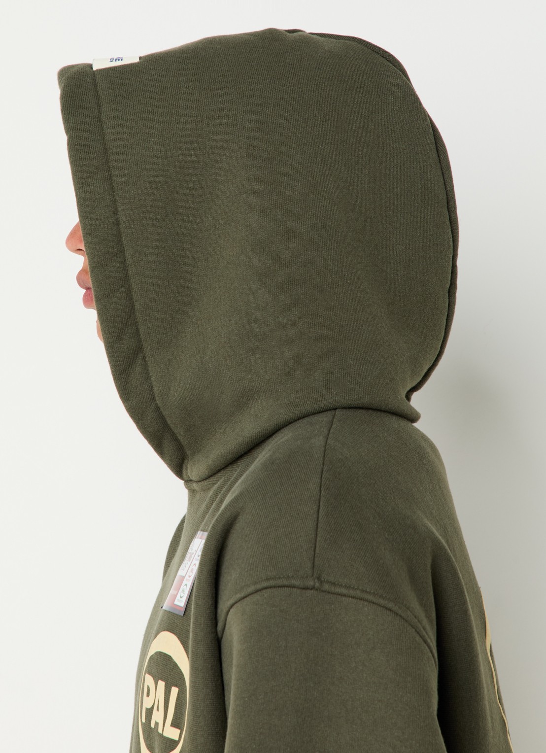PAL Sporting Goods Pre Game hoodie met logo- en backprint - detail 2 bronsgroen