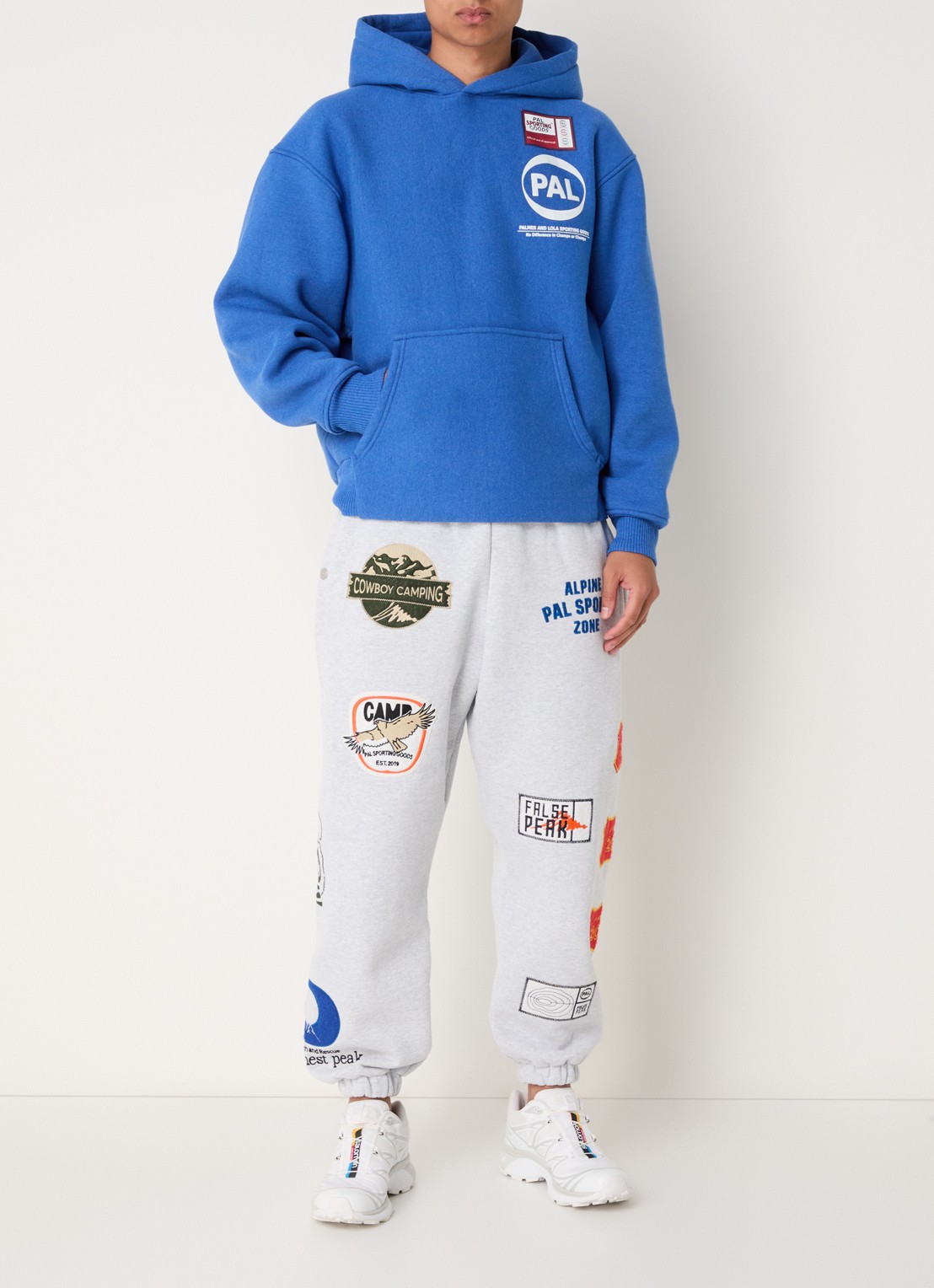 PAL Sporting Goods Pre Game oversized hoodie met logo - voorkant 4 blauw