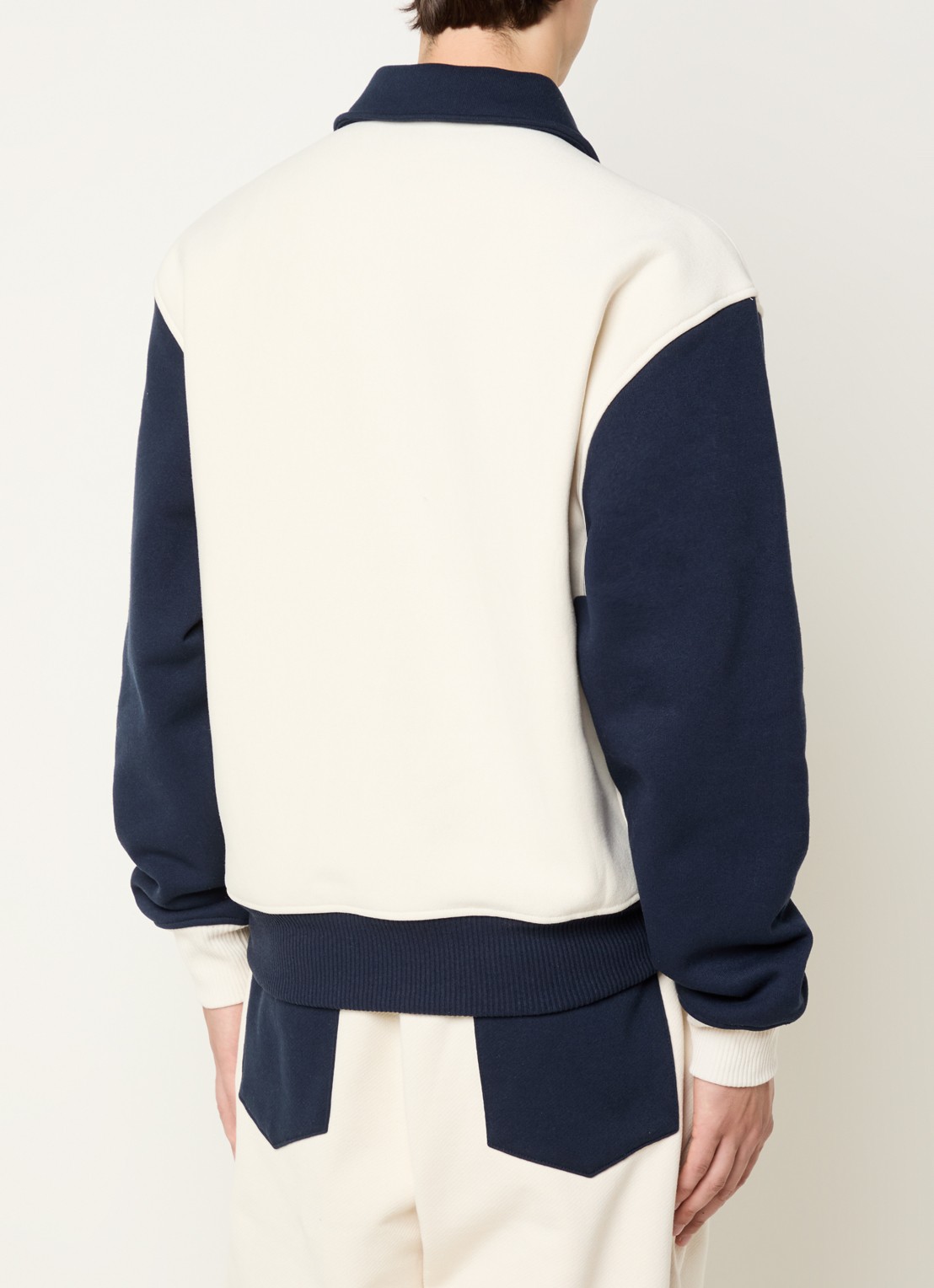 PAL Sporting Goods Pre Game sweater met halve rits en logo - achterkant gebroken wit