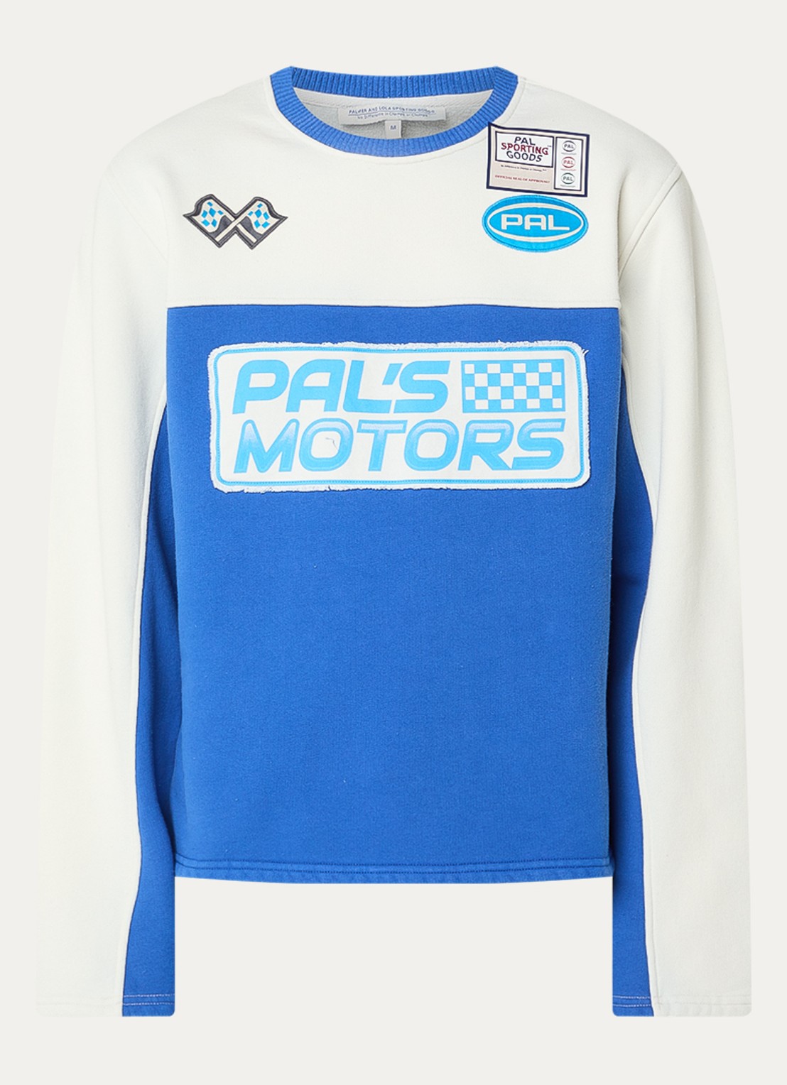 PAL Sporting Goods Race Day sweater met borduring - voorkant 3 kobaltblauw