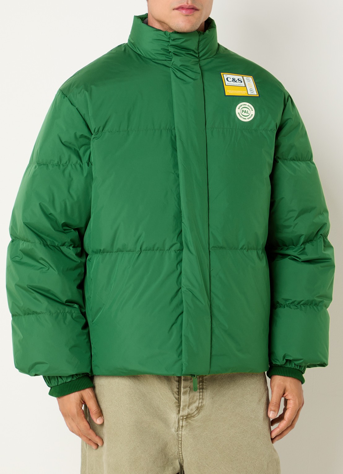 PAL Sporting Goods The Brando puffer jack met donsvulling en logo - detail 3 groen