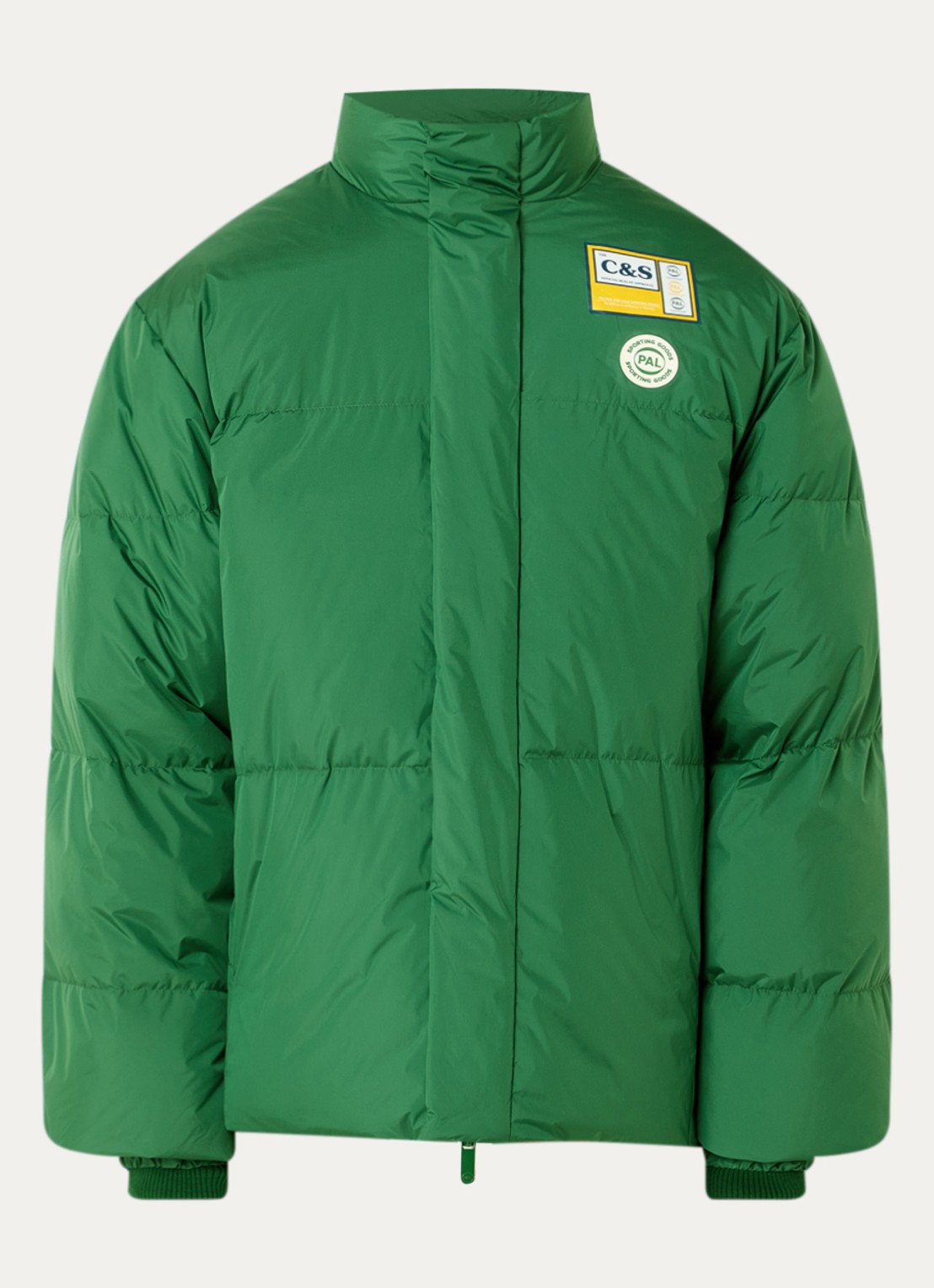 PAL Sporting Goods The Brando puffer jack met donsvulling en logo - voorkant groen