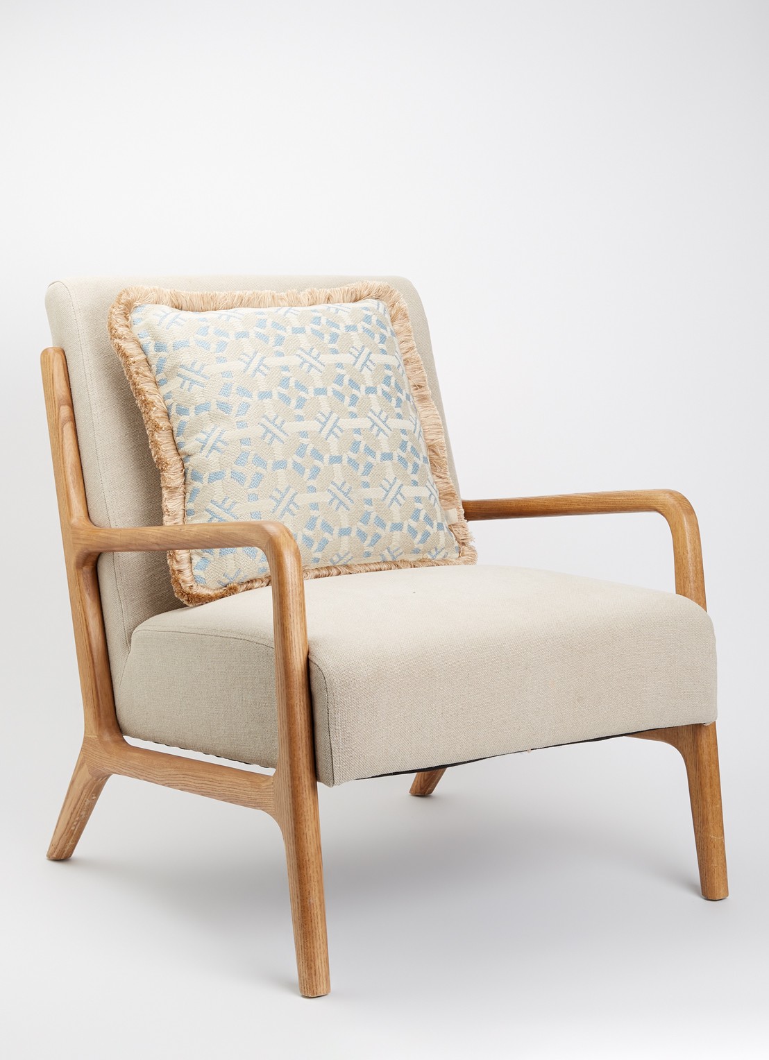 Palais Coco sierkussenhoes 45 x45 cm  - voorkant 4 blauw