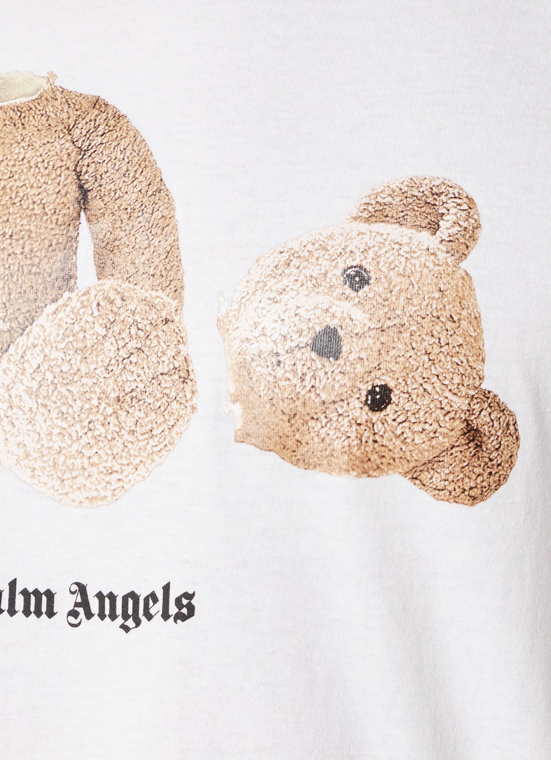 Palm Angels Bear T-shirt met front-en backprint - detail 5 wit