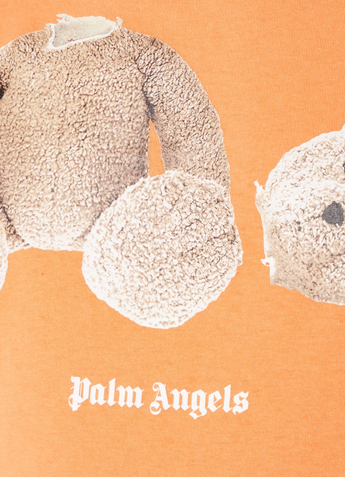 Palm Angels Bear T-shirt met front-en backprint - detail 3 oranje
