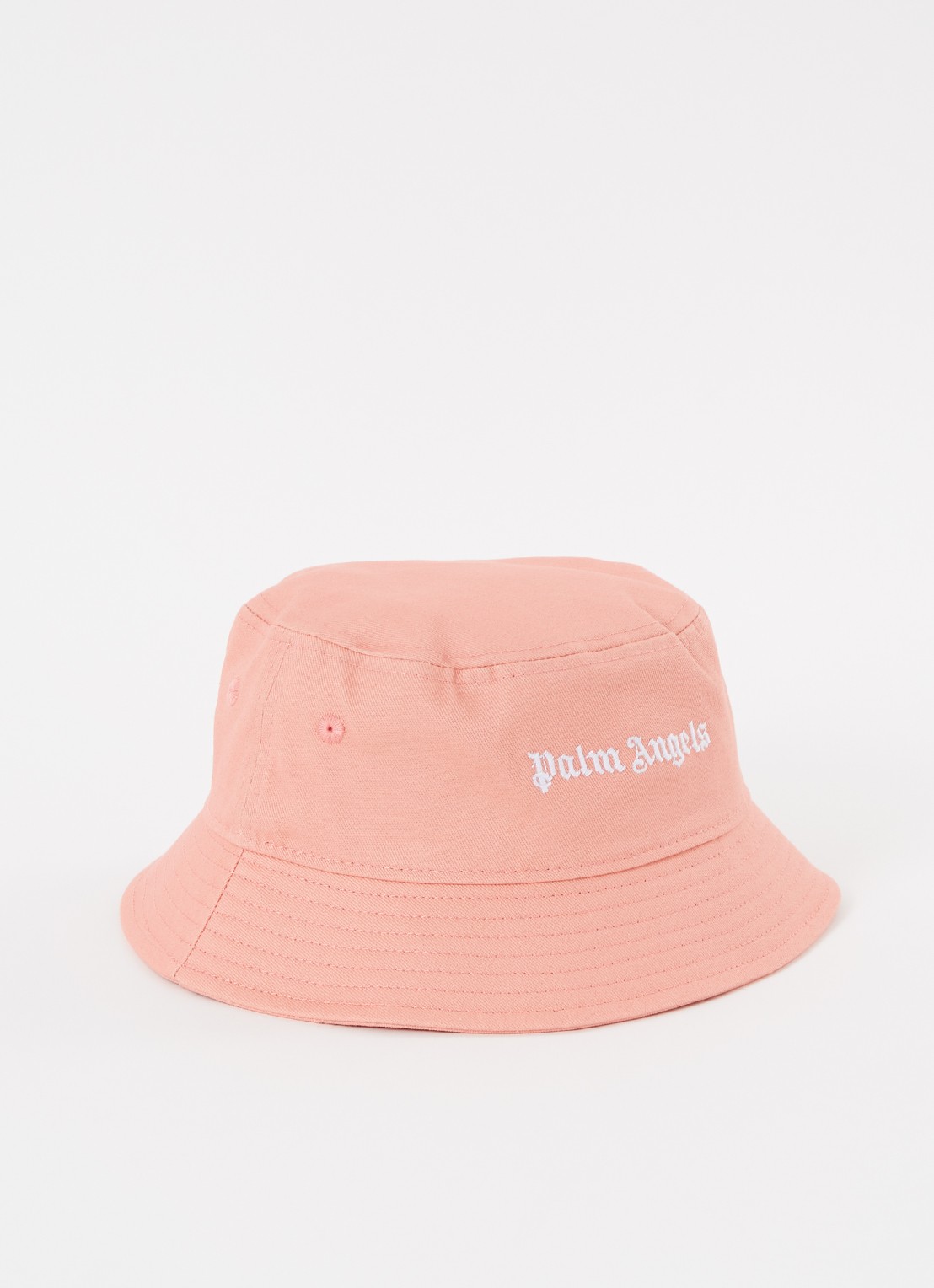 Palm Angels Bucket hoed met logoborduring - voorkant 2 zalmroze