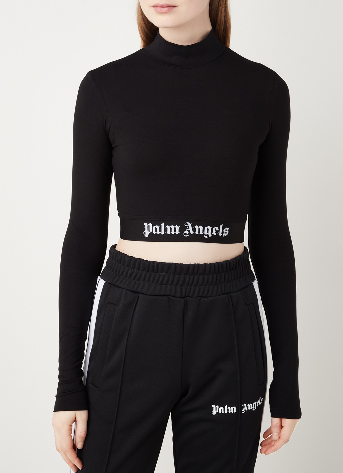 Palm Angels Crop top met logoband - detail 3 zwart