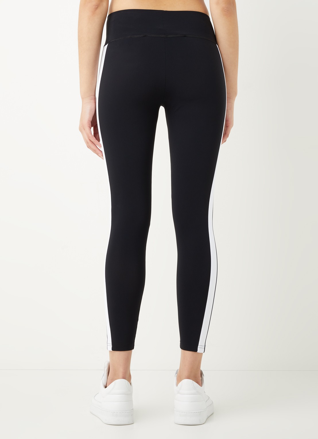 Palm Angels High waist cropped trainingslegging met logoprint - achterkant zwart