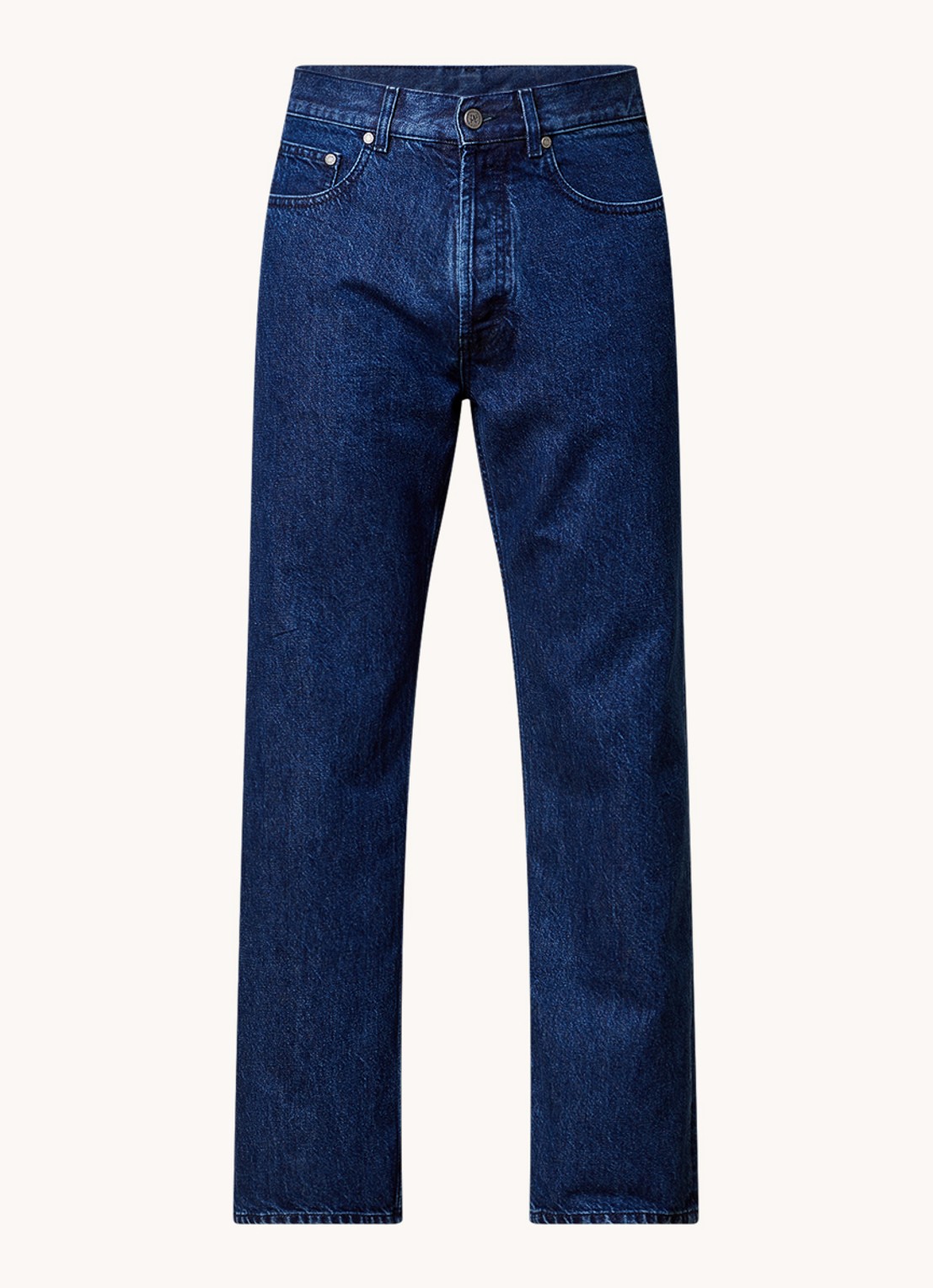 Palm Angels Straight leg jeans met donkere wassing - voorkant 2 indigo