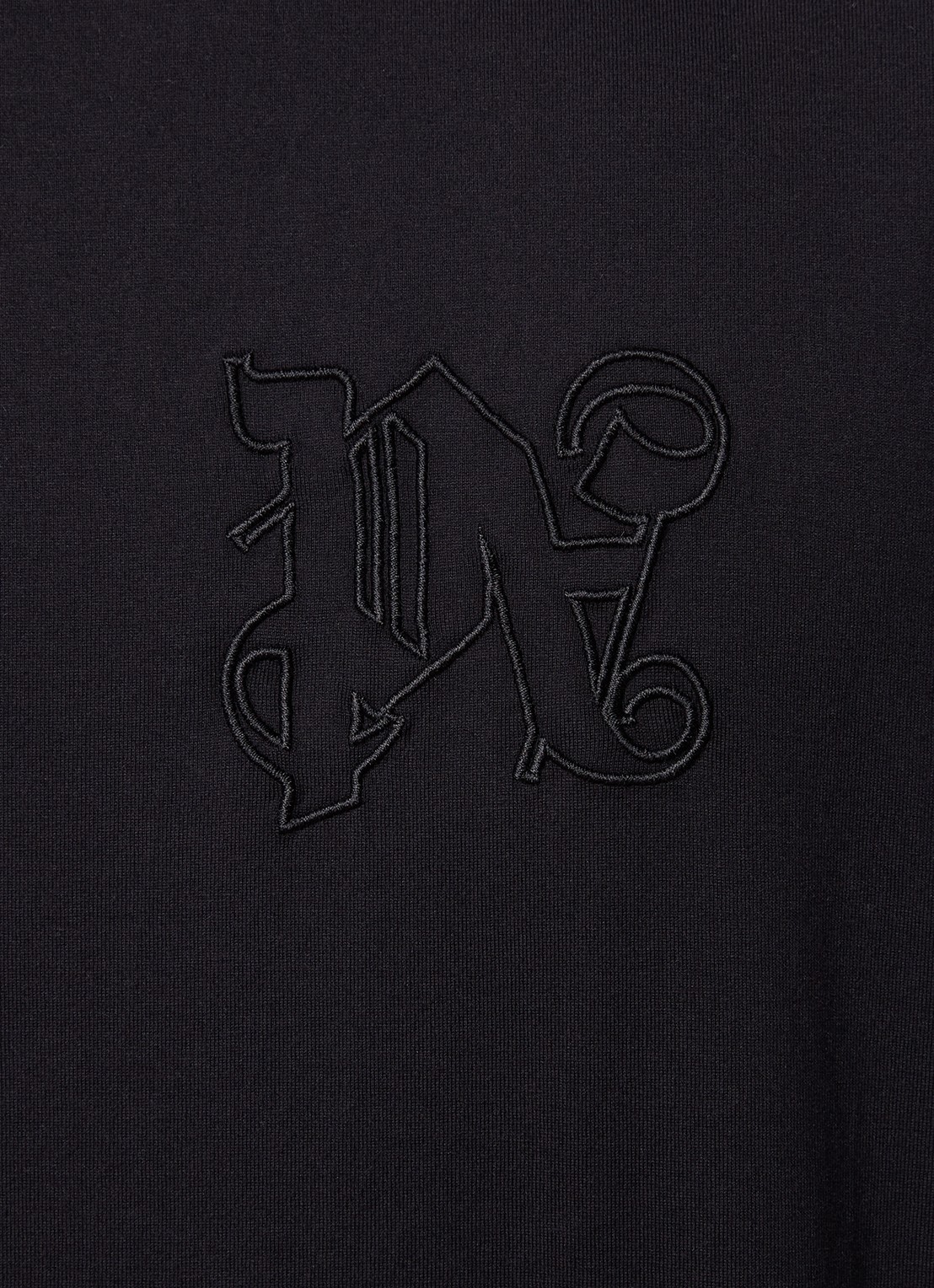 Palm Angels T-shirt met logoborduring - detail 2 zwart