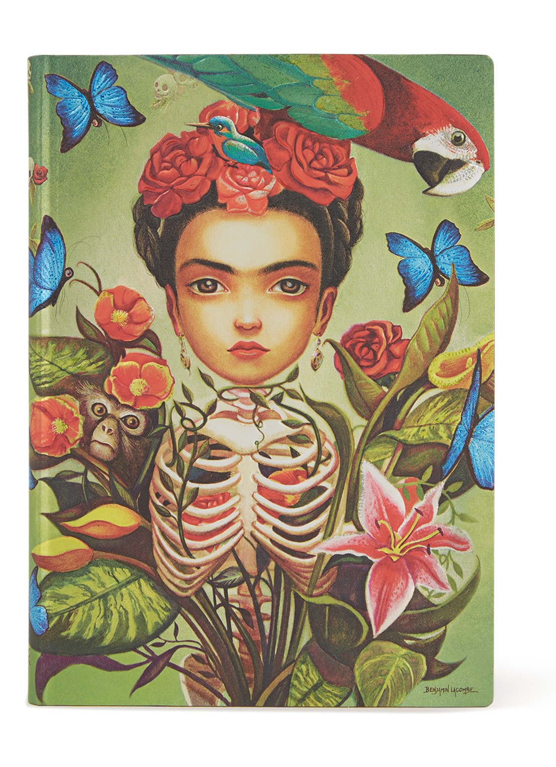 Paperblanks Flexis Midi Frida notitieboek 18 x 13 cm - voorkant 2 groen