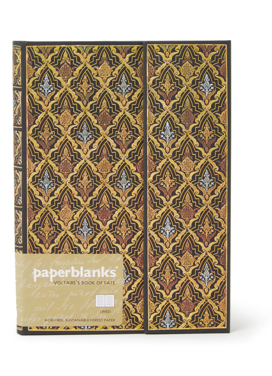 Paperblanks Hardcover Notebook Destiny Mid notitieboek - voorkant goud