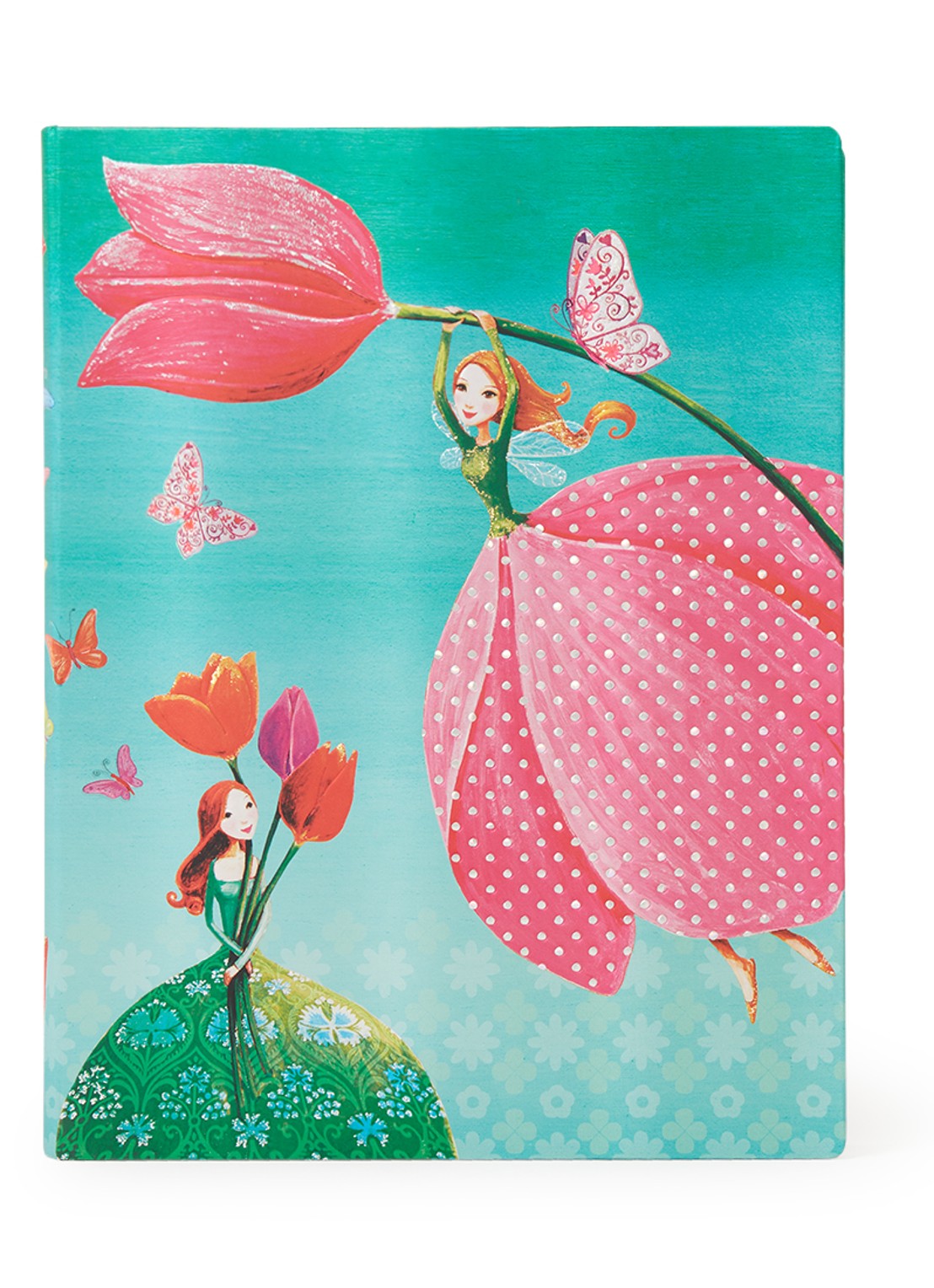 Paperblanks Joyous Springtime notitieboek 23 x 18 cm - voorkant 2 zeegroen