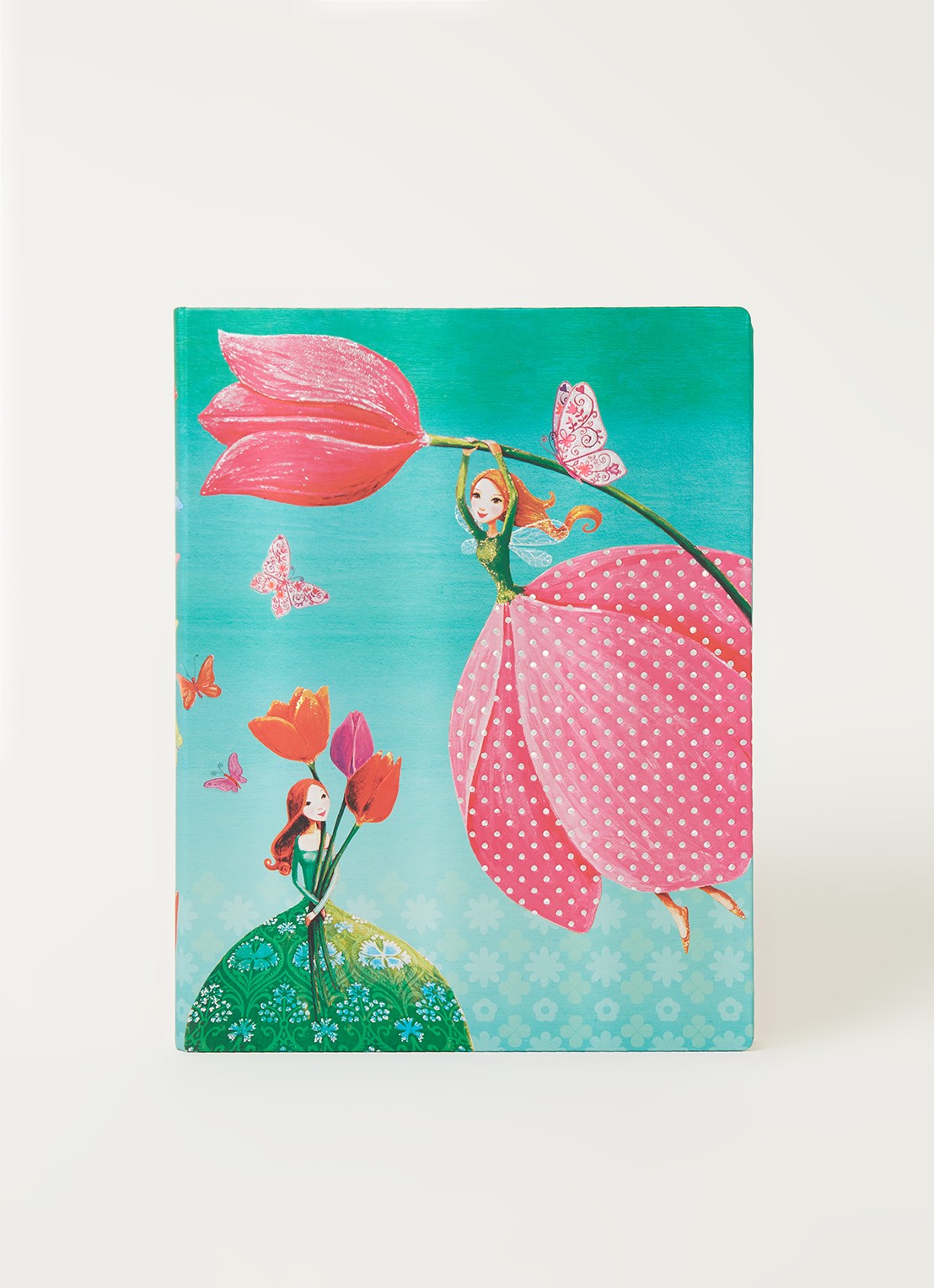 Paperblanks Joyous Springtime notitieboek 23 x 18 cm - voorkant 3 zeegroen