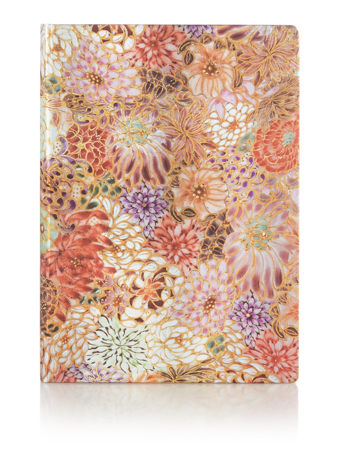 Paperblanks Kikka midi gelinieerd notitieboek 18 x 13 cm - voorkant perzikroze