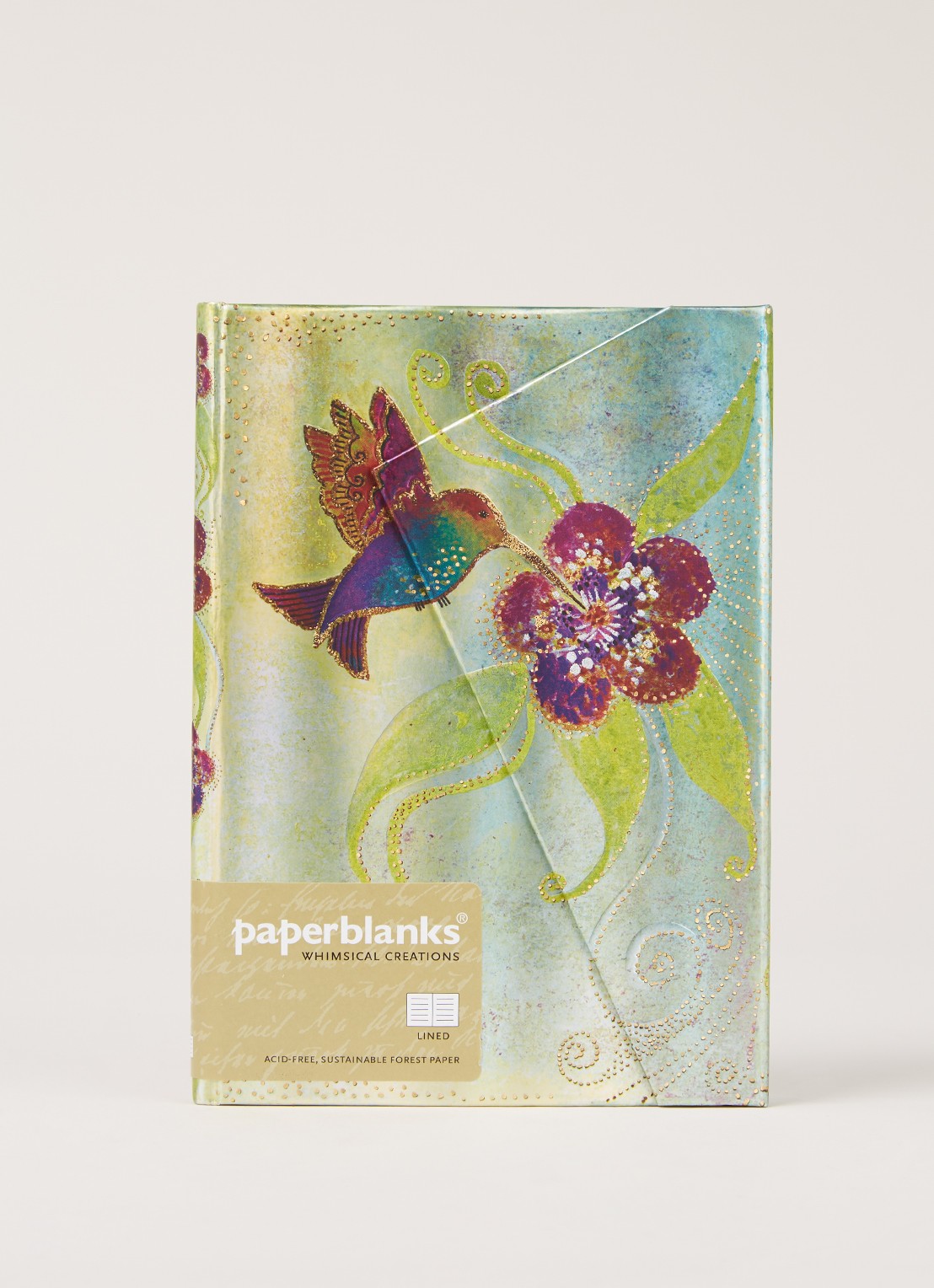 Paperblanks Whimsical Creations Hummingbird gelinieerd notitieboek 18 x 13 cm - voorkant 2 mint