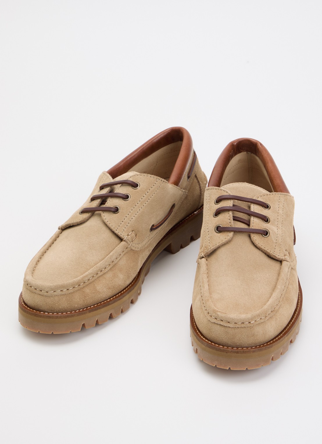 Paraboot Briac bootschoen van suède - detail 2 beige