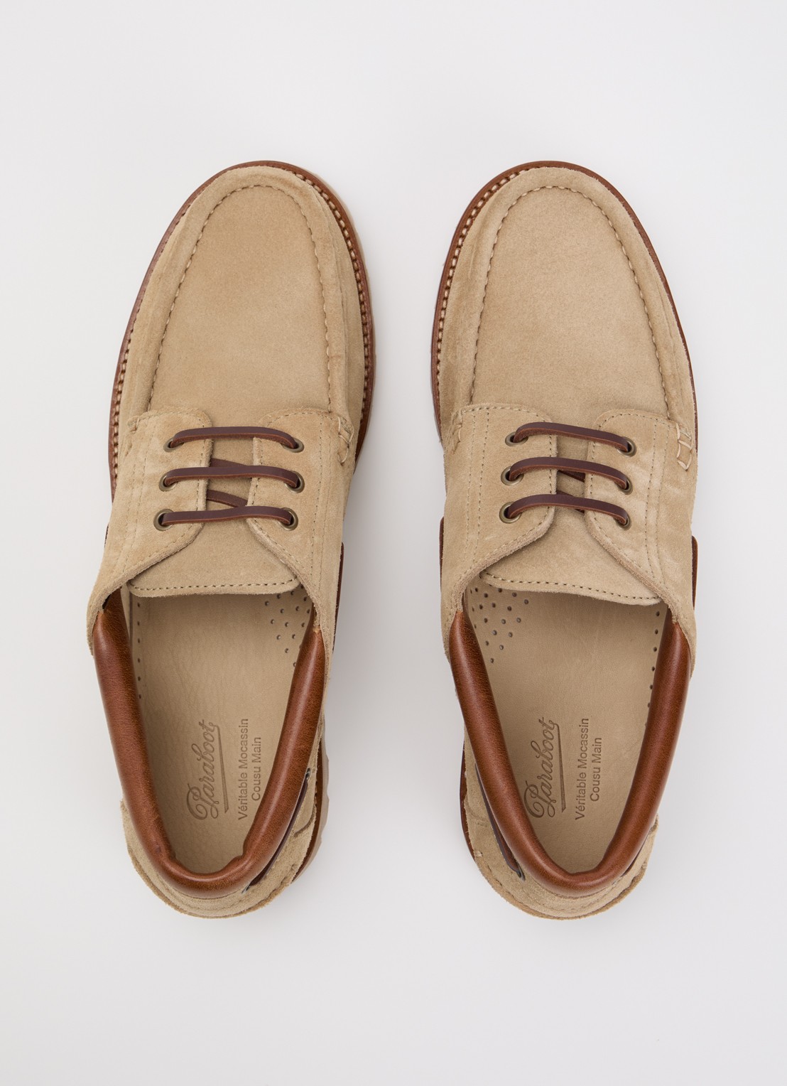 Paraboot Briac bootschoen van suède - detail 3 beige