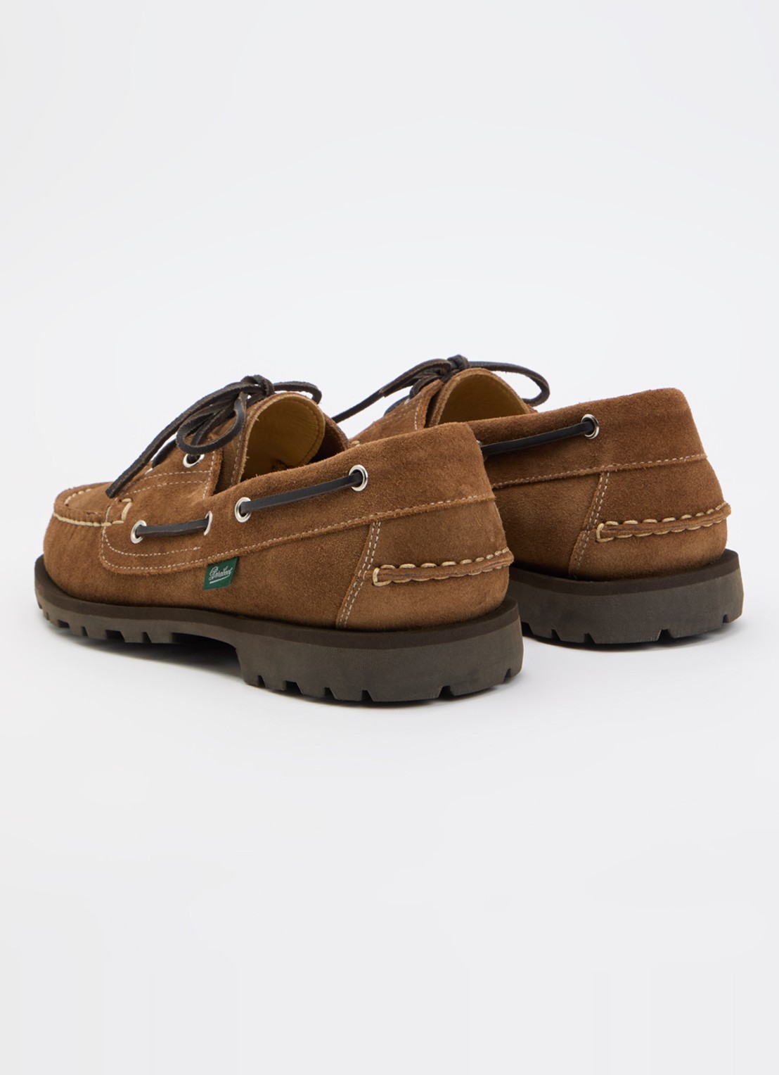 Paraboot Malo bootschoen van suède - achterkant 5 cognac