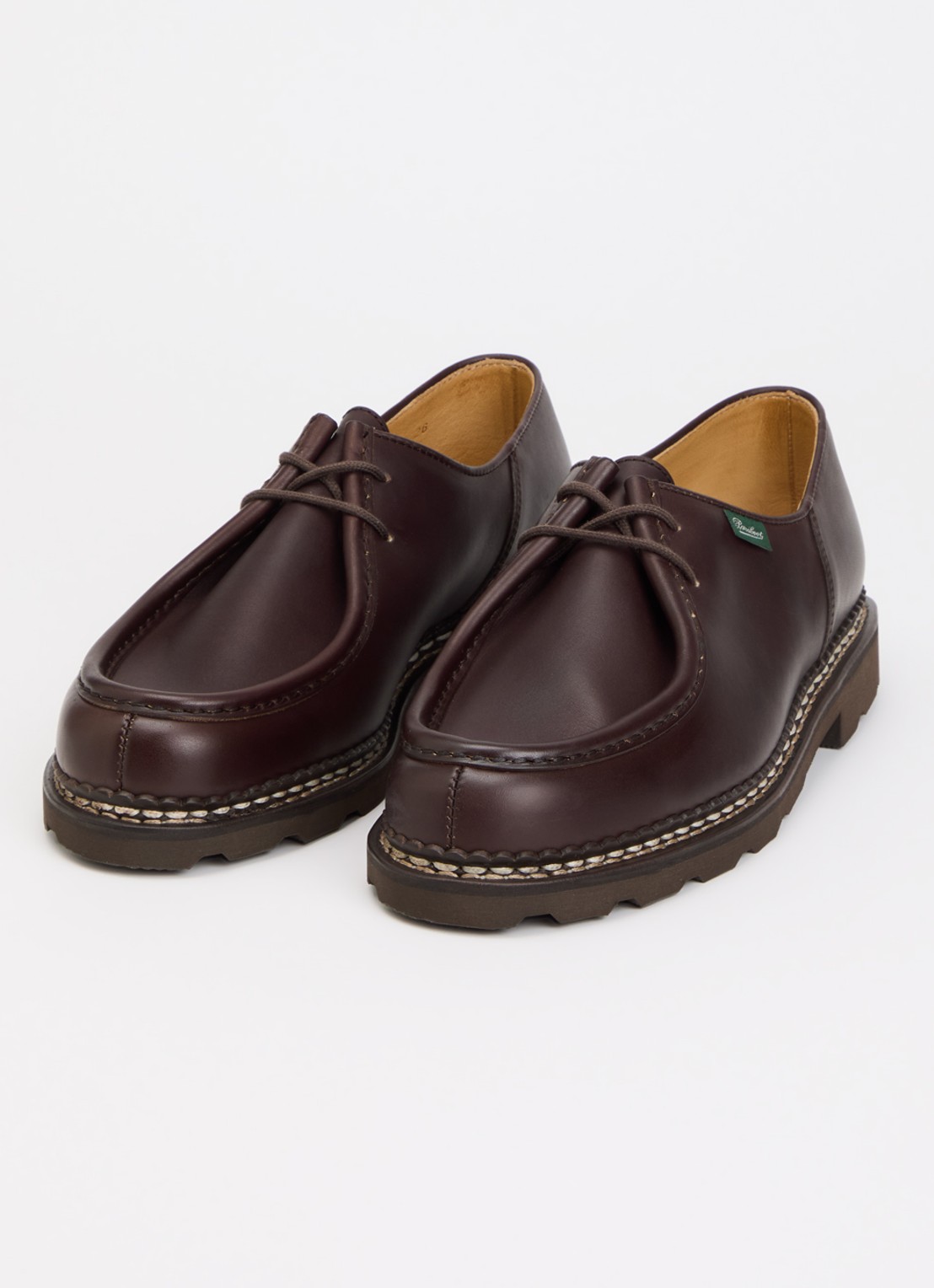 Paraboot Michael veterschoen van leer - detail donkerbruin