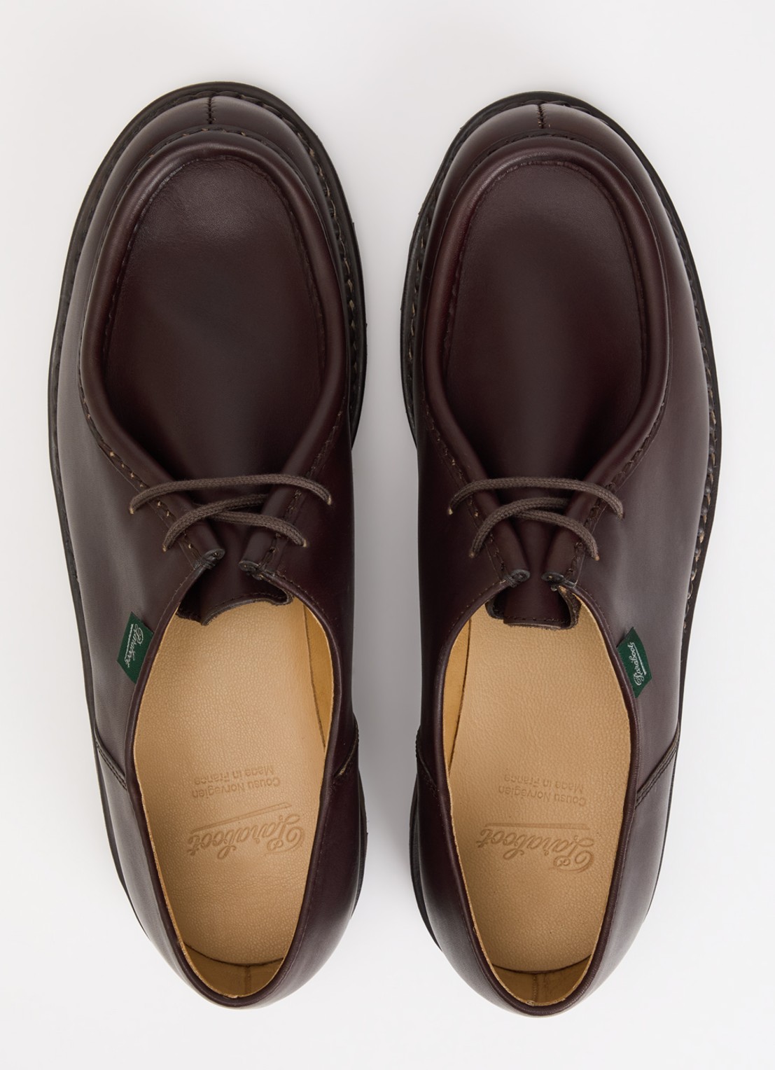 Paraboot Michael veterschoen van leer - detail 2 donkerbruin