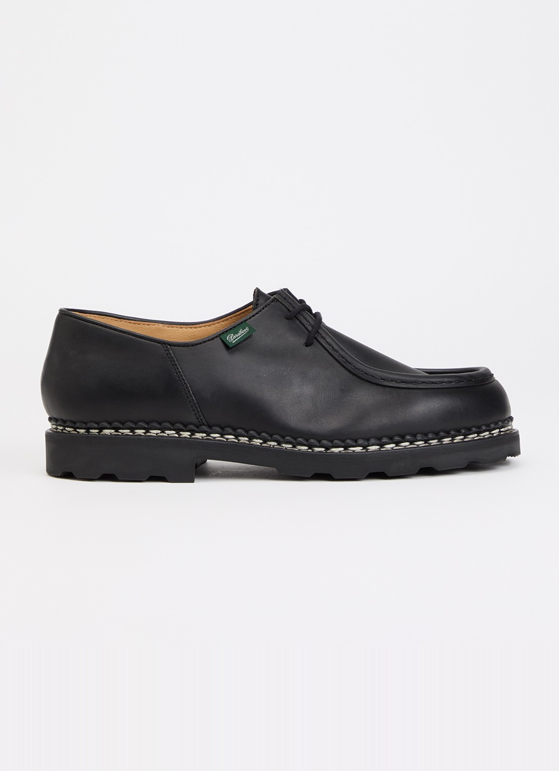 Paraboot Michael veterschoen van leer - voorkant 4 zwart