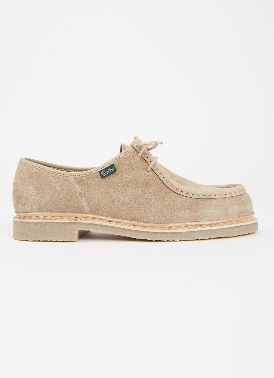 Paraboot Micka veterschoen van suède - voorkant zand