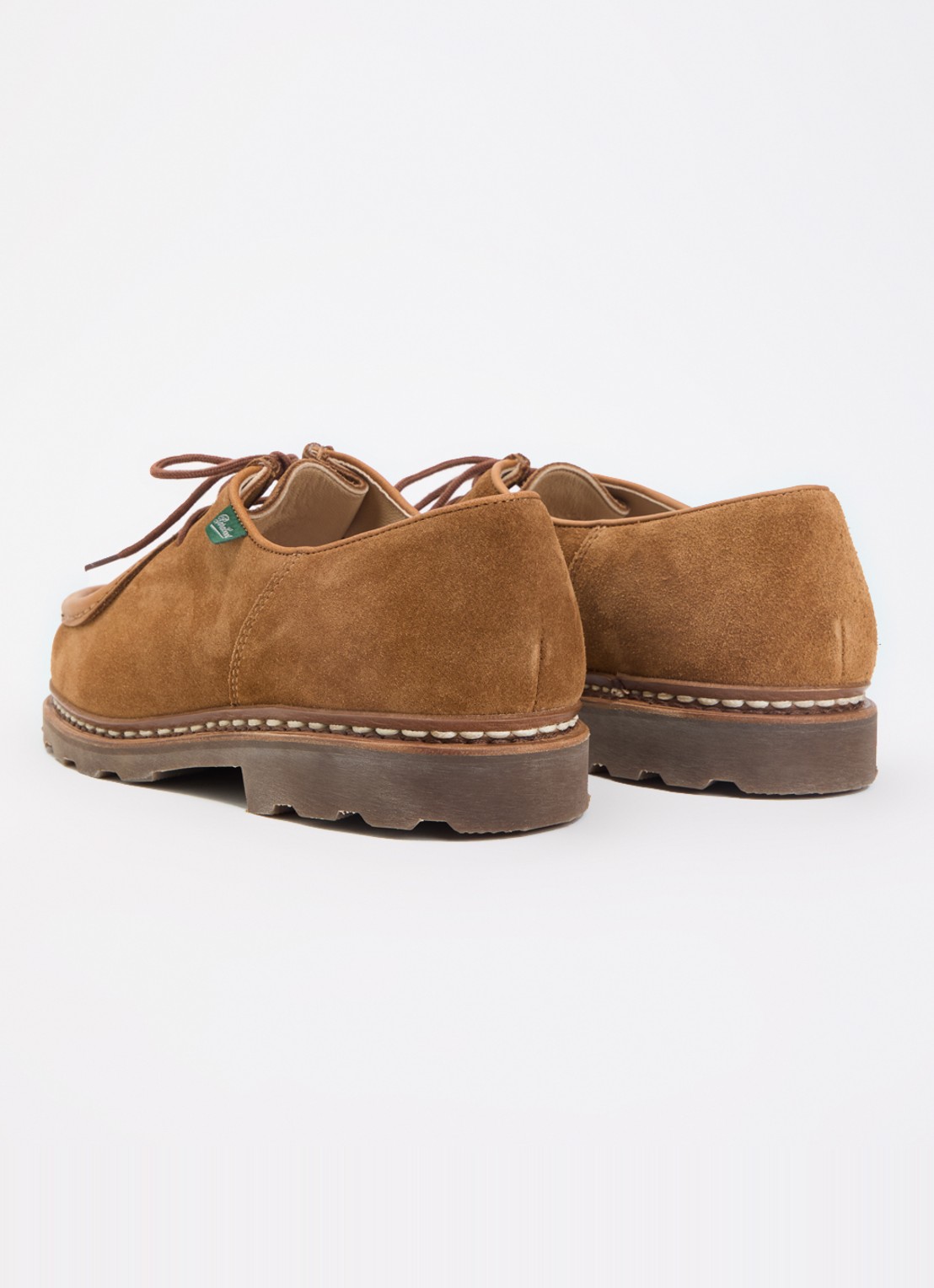 Paraboot Micka veterschoen van suède - achterkant camel