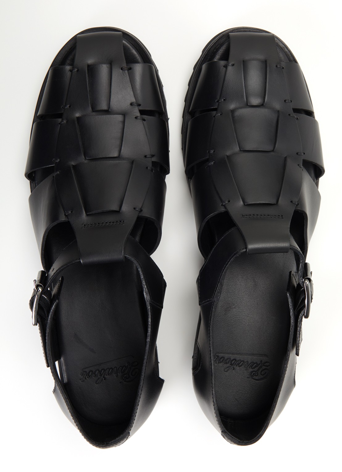 Paraboot Pacific sandaal van leer - detail 2 zwart