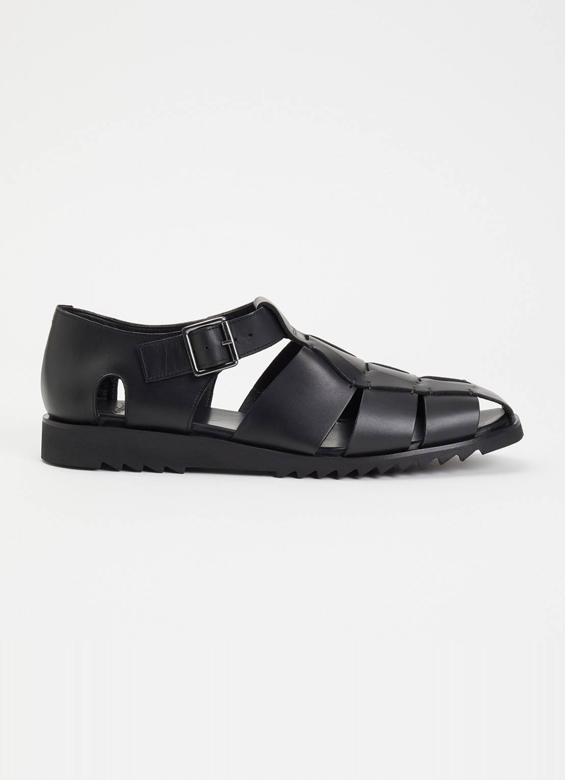 Paraboot Pacific sandaal van leer - voorkant 5 zwart