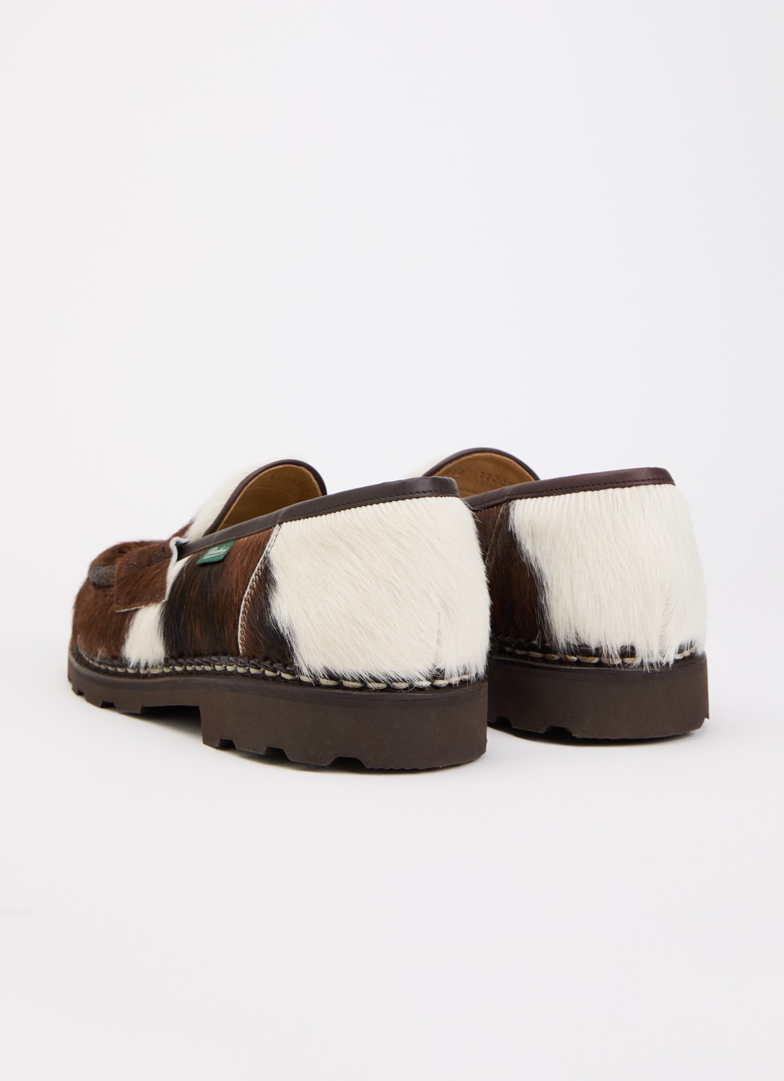 Paraboot Reims loafer van leer met ponyhair - achterkant 4 roodbruin
