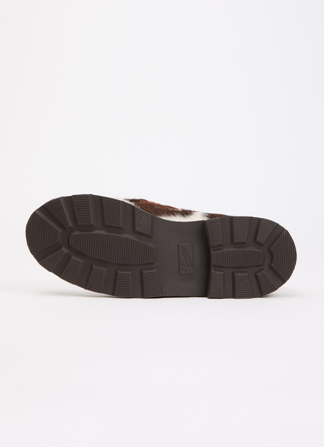 Paraboot Reims loafer van leer met ponyhair - detail 3 roodbruin